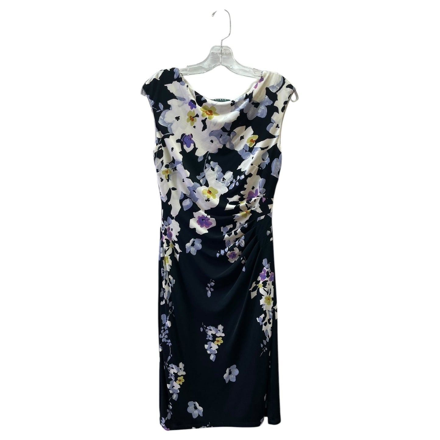 Dress Casual Midi By Lauren By Ralph Lauren In Floral Print, Size:4