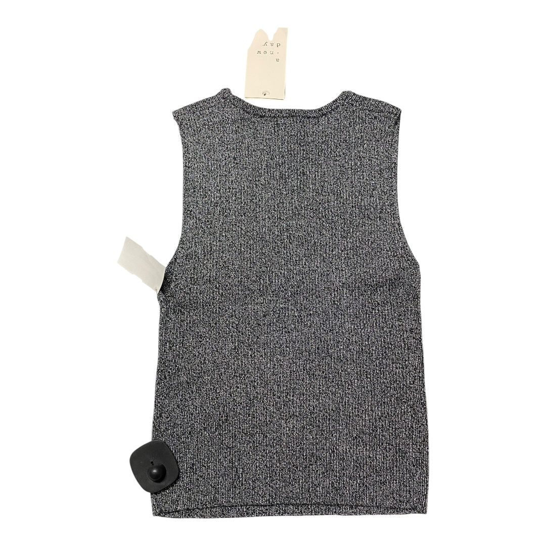 Top Sleeveless By A New Day In Silver, Size:Xs