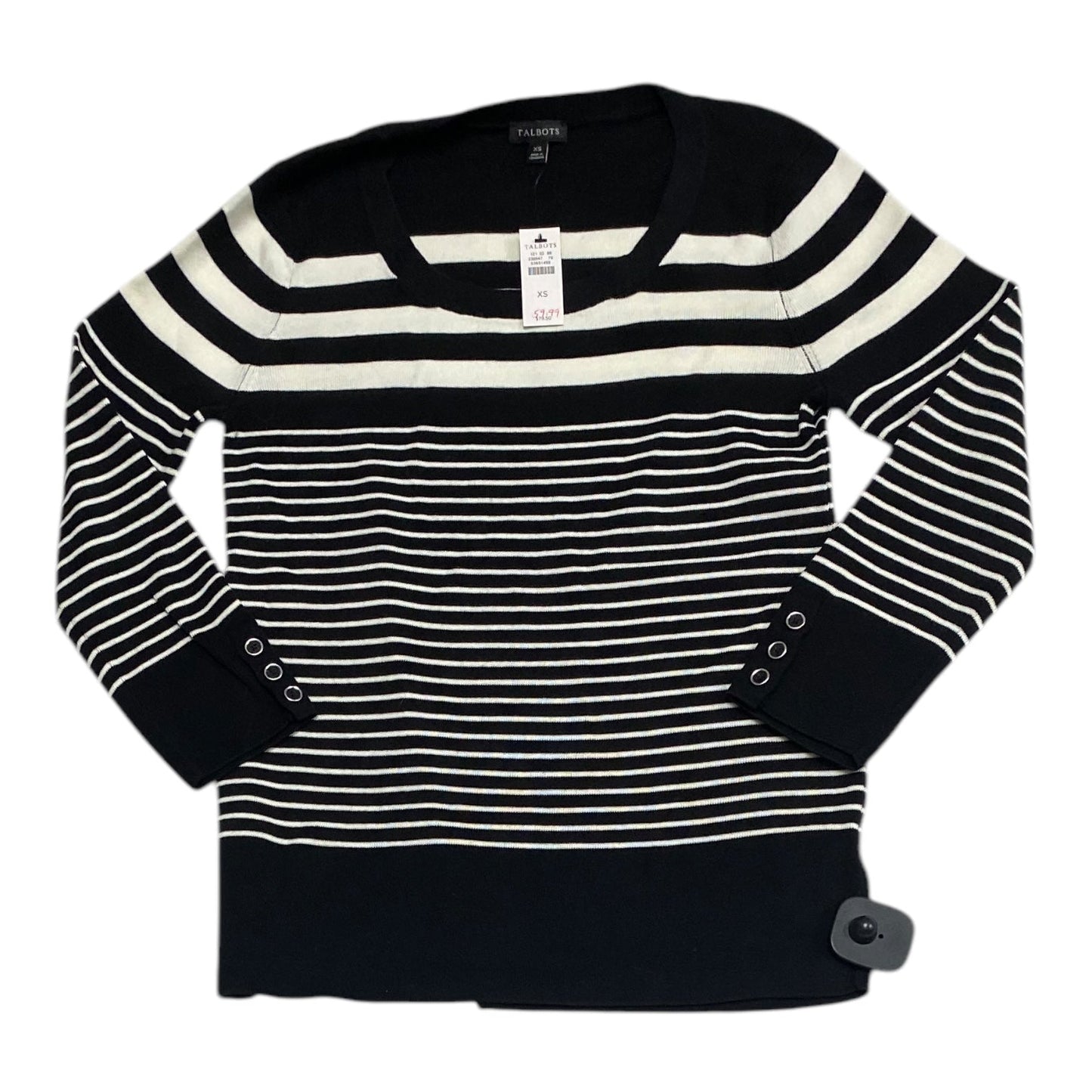 Sweater By Talbots In Black & White, Size:Xs
