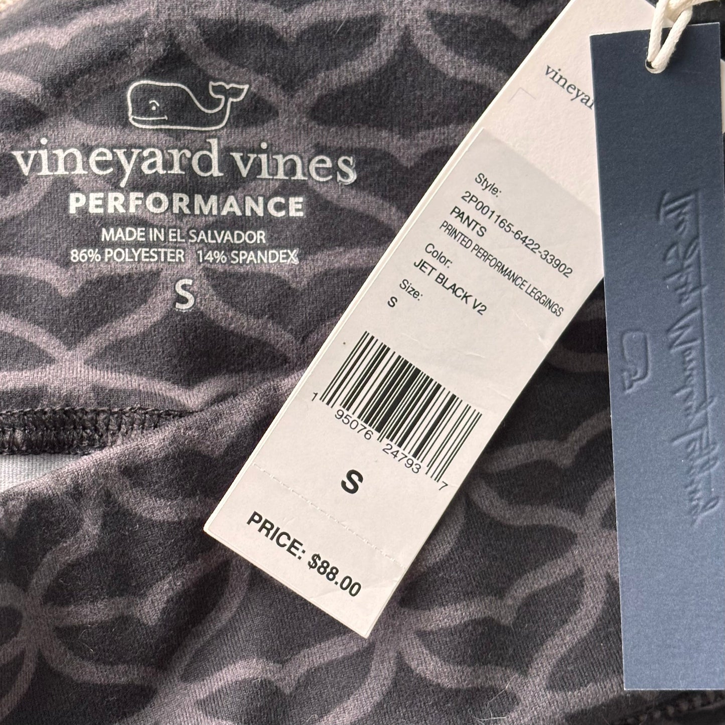Athletic Leggings By Vineyard Vines In Black & Grey, Size: S