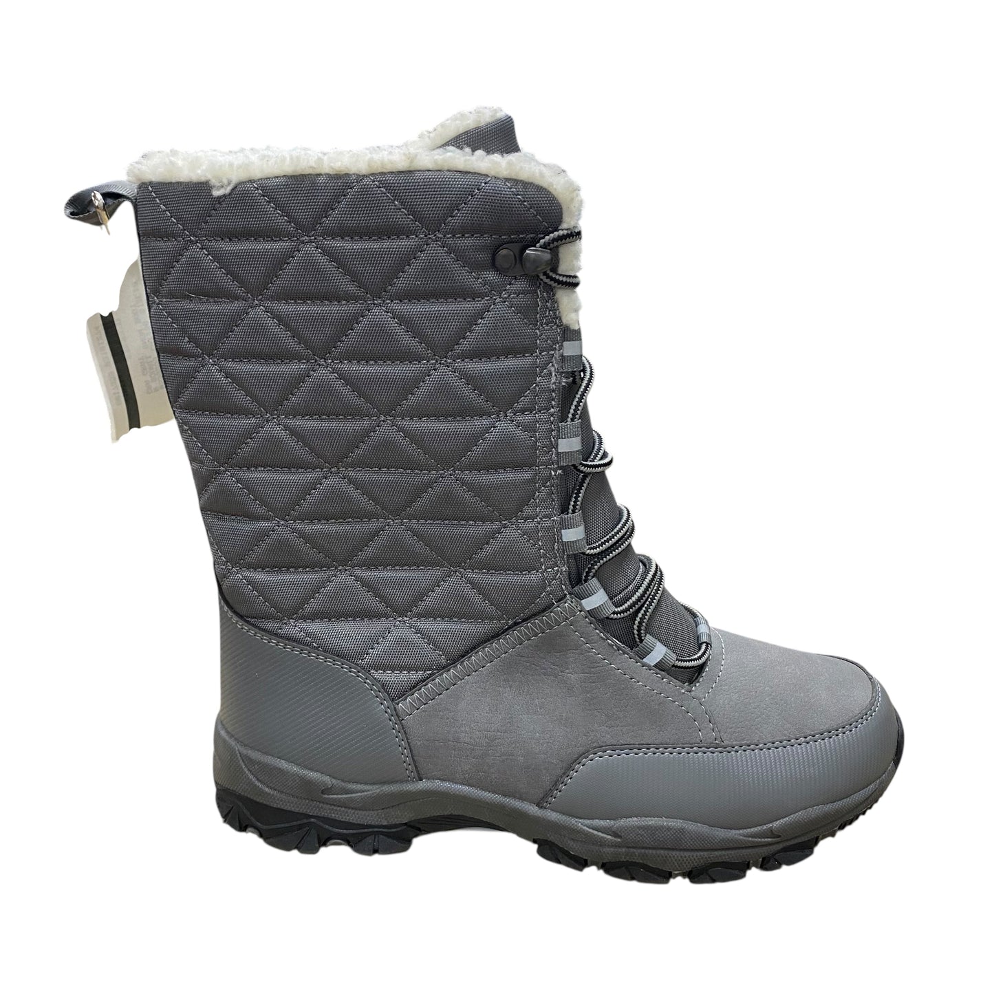Boots Mid-Calf Flats By Lands End In Grey, Size:9