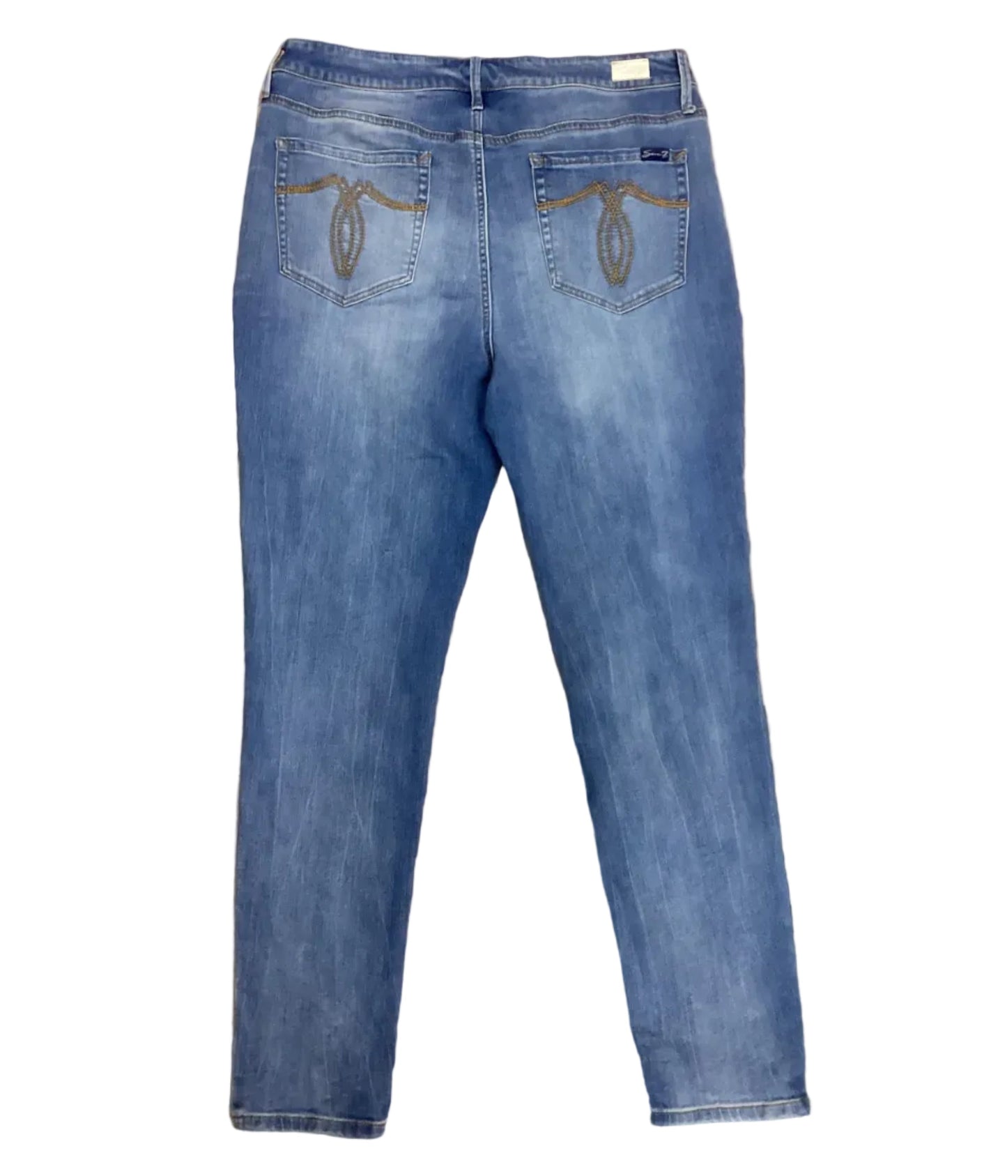 Jeans Skinny By Seven 7 In Blue Denim, Size:16