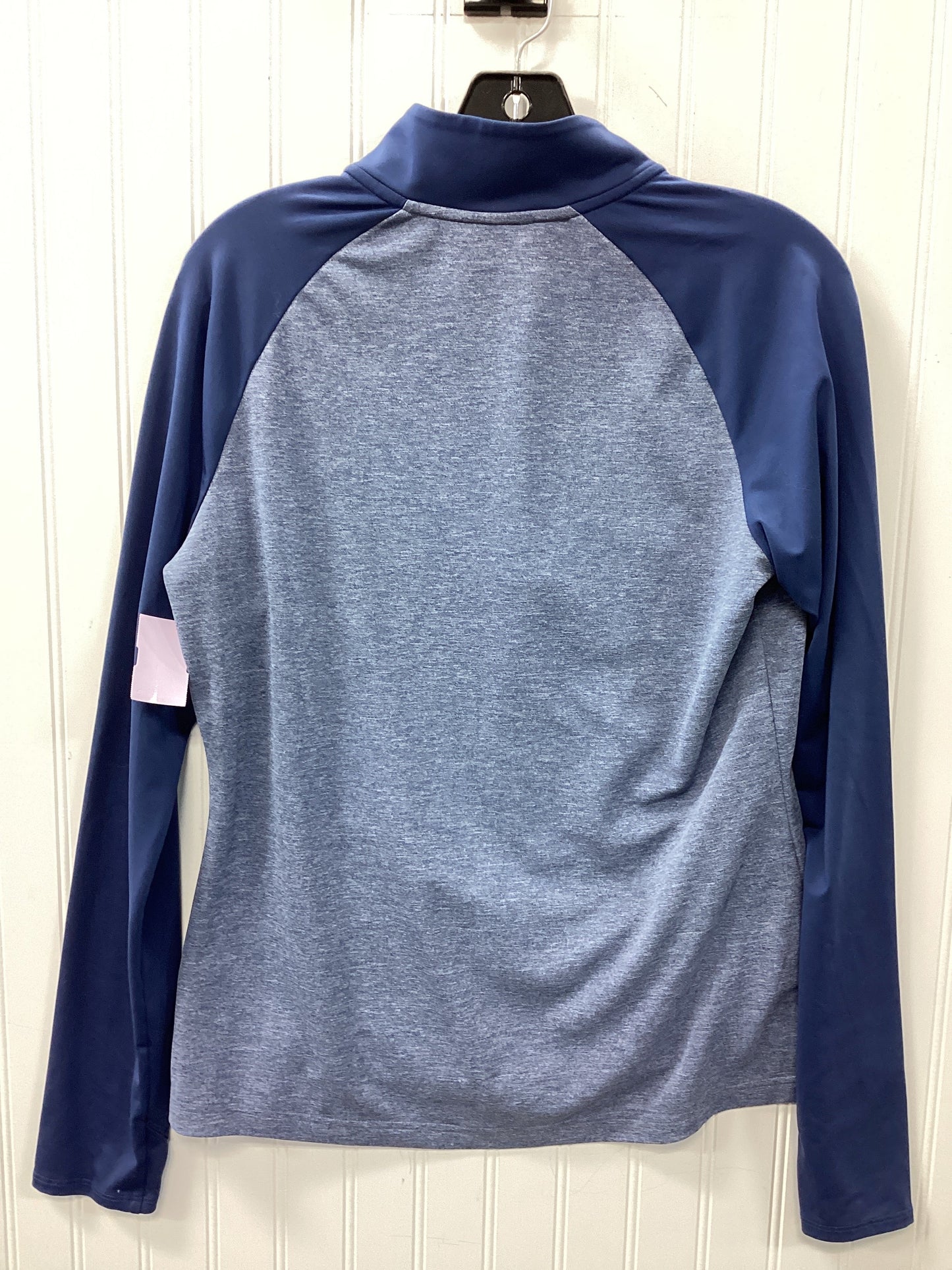 Athletic Top Ls Collar By Adidas In Blue, Size:M