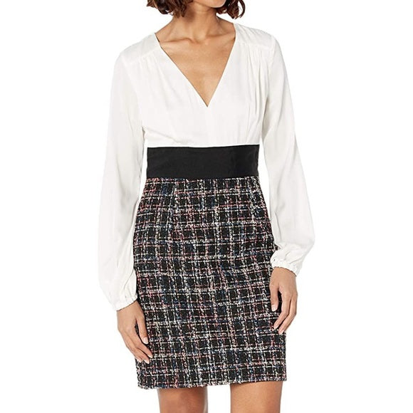 Dress Designer By Milly In Plaid Pattern, Size: 10