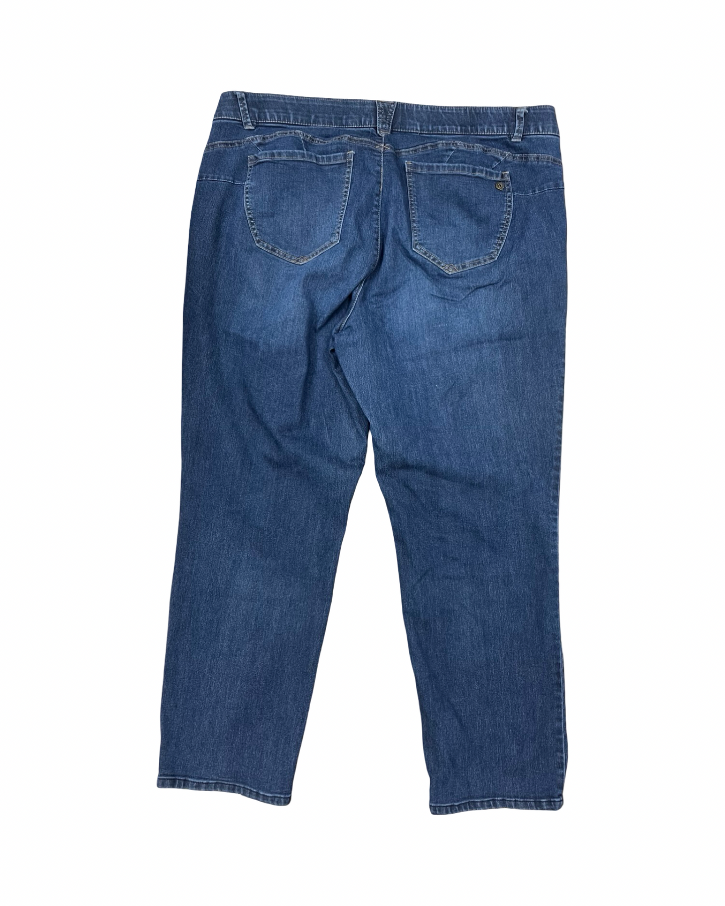 Jeans Straight By Democracy In Blue Denim, Size:22