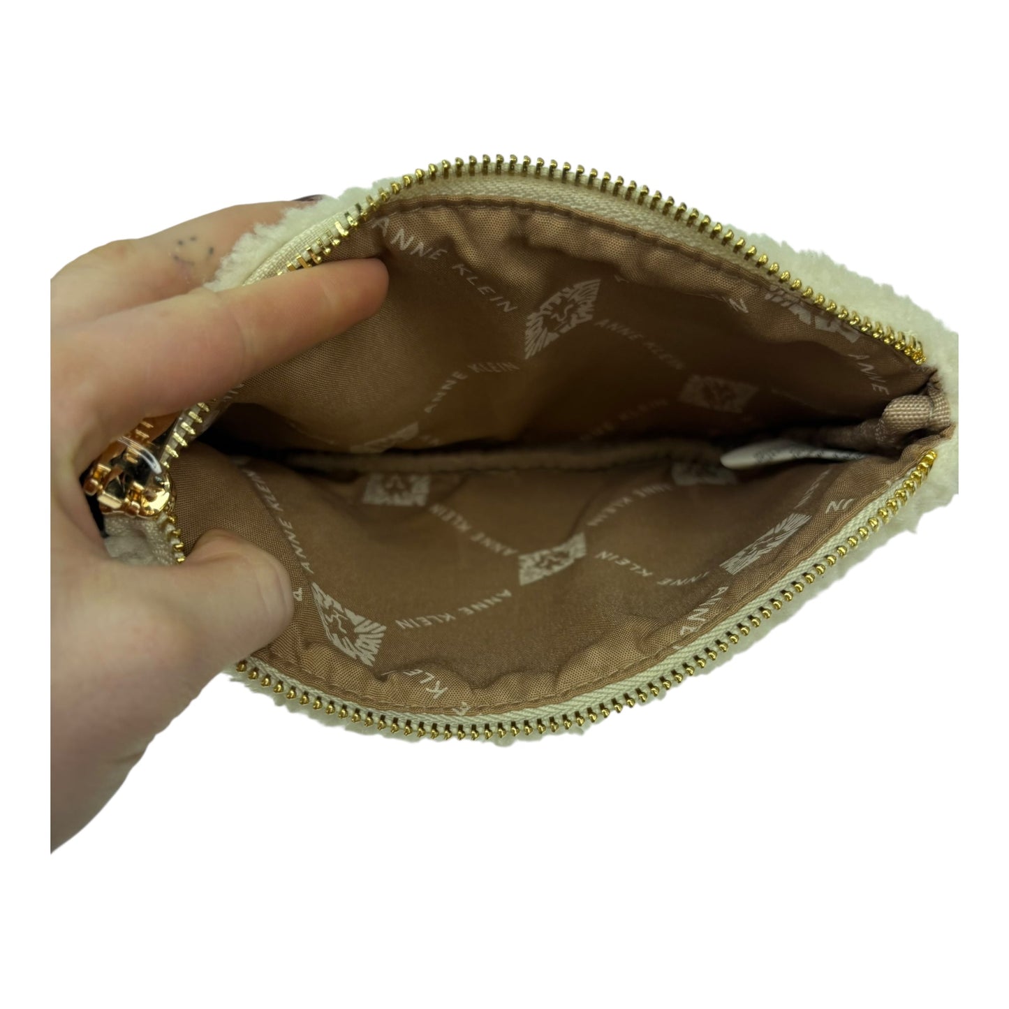 Wristlet By Anne Klein In Cream, Size:Medium