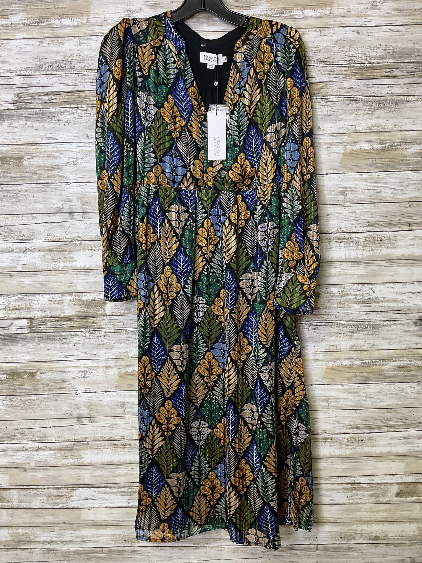 Dress Casual Maxi By Molly Bracken In Blue & Orange, Size:Xs