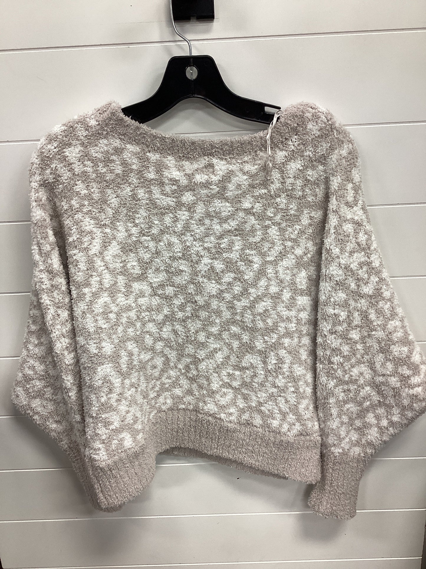 Sweater By Jessica Simpson In Tan & White, Size:M