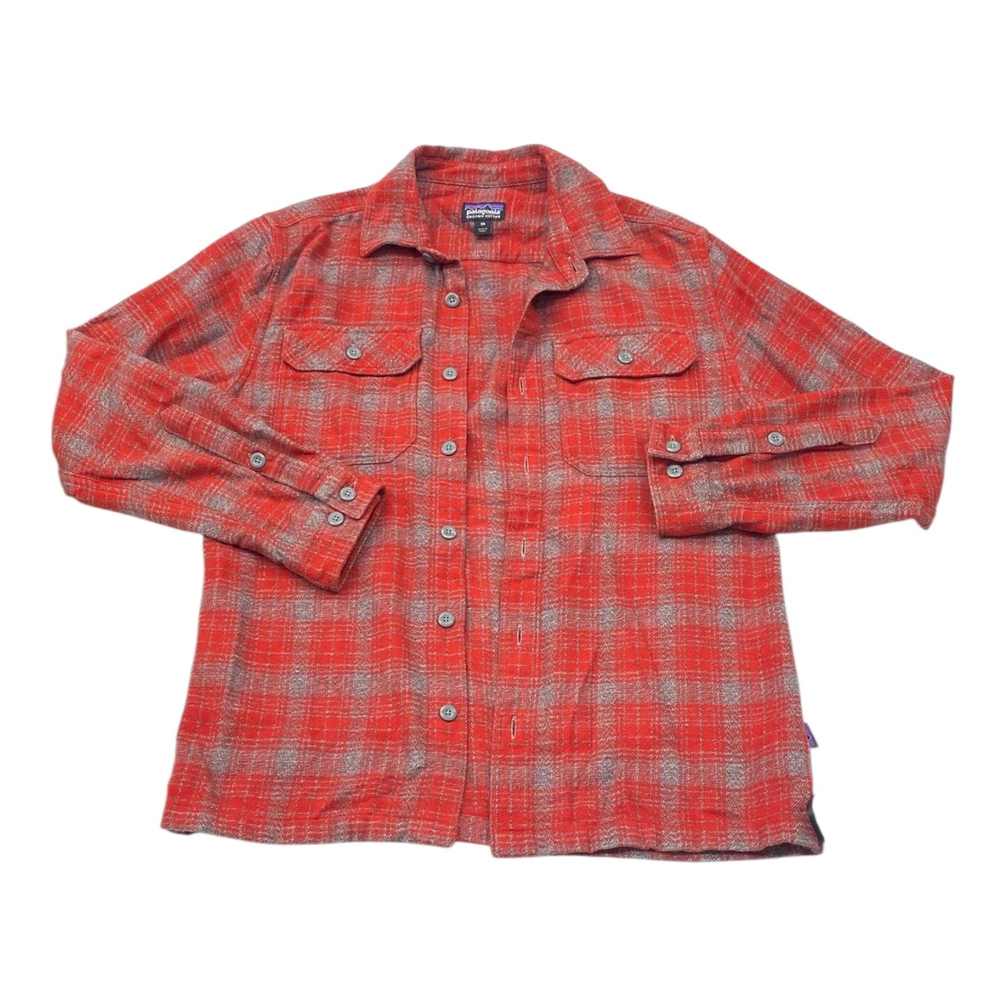 Top Ls By Patagonia In Grey & Red, Size:Xs