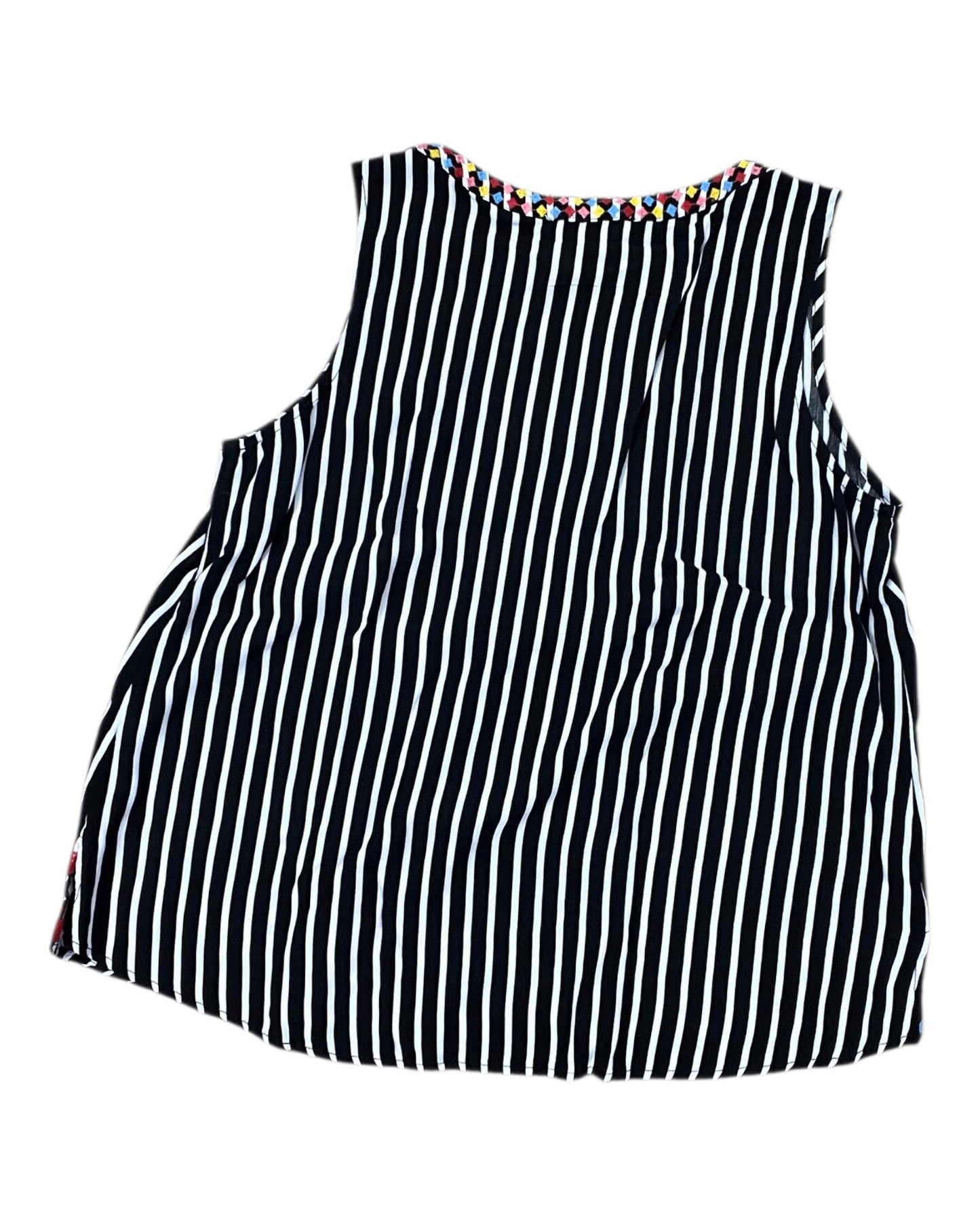 Top Sleeveless By Savanna Jane In Black & White, Size:S
