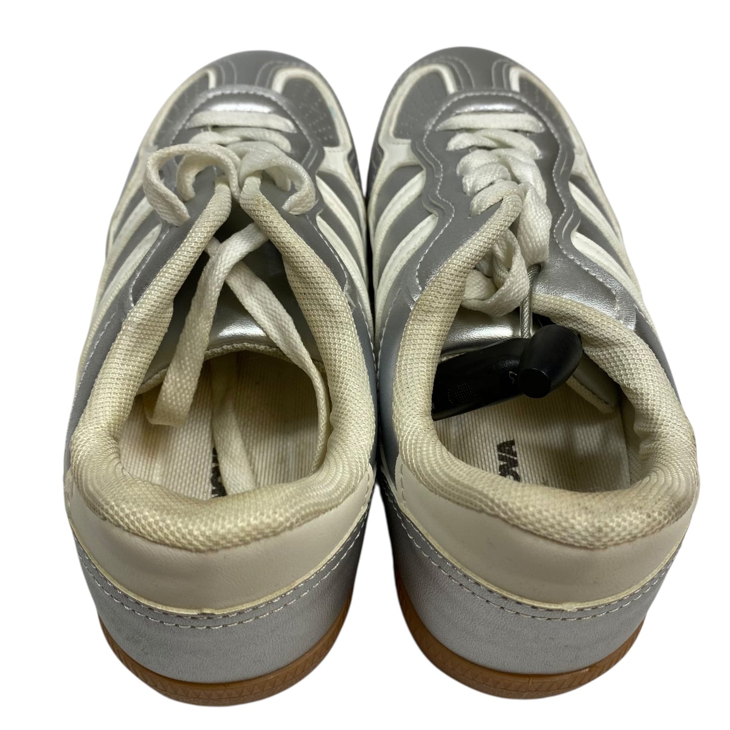 Shoes Sneakers By Fashion Nova In Silver, Size:6.5