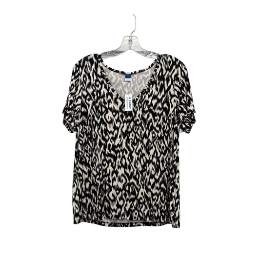 Top Ss Basic By Old Navy In Black & Cream, Size:S