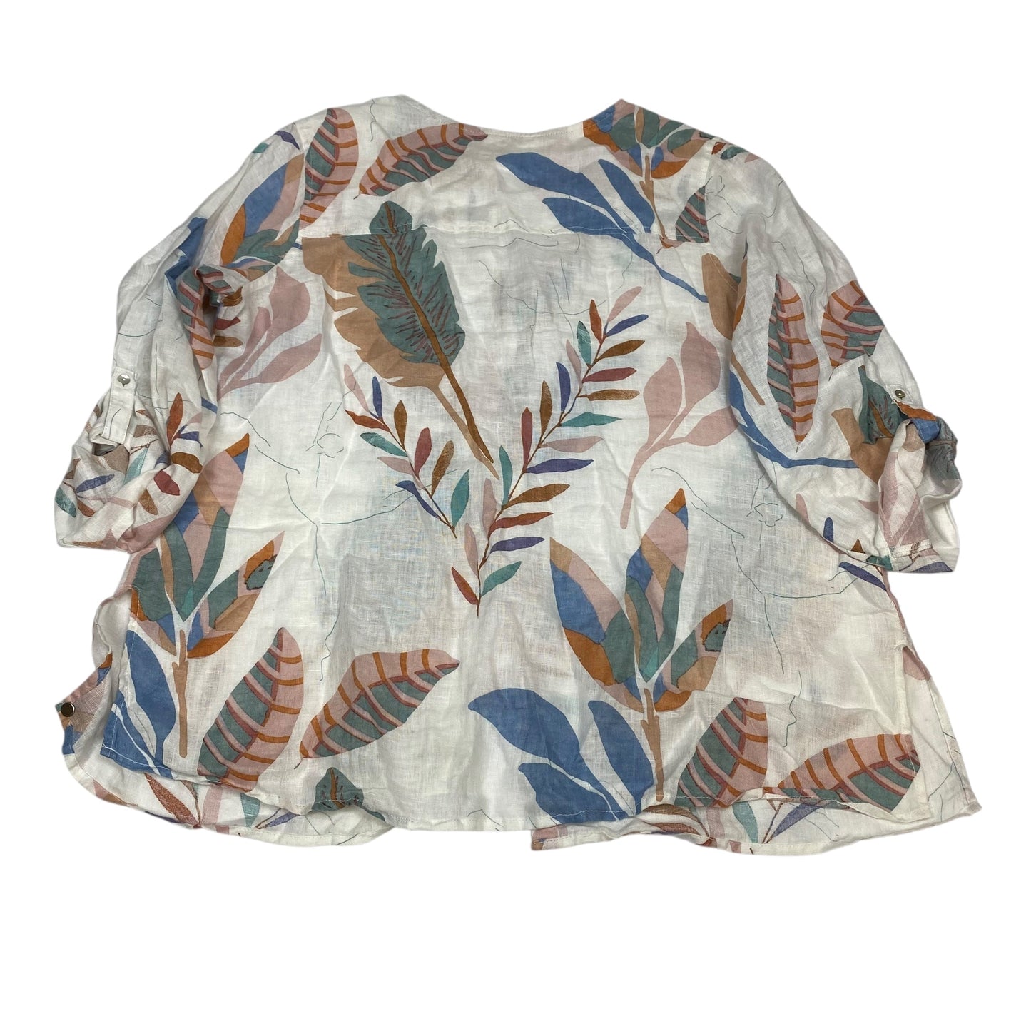 Top 3/4 Sleeve By Cynthia Rowley In Cream, Size:2X