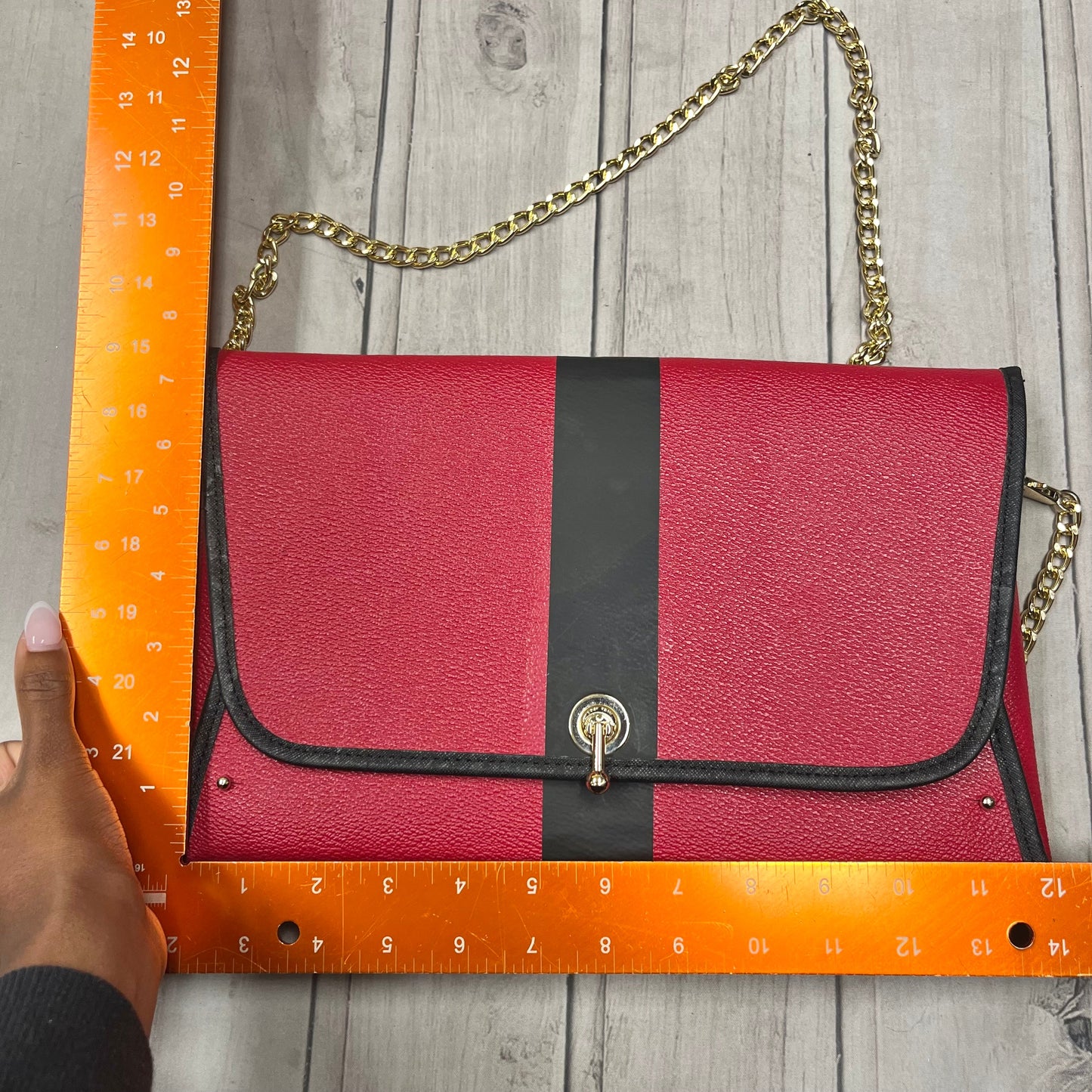 Handbag Leather By Ohmai, Size: Medium