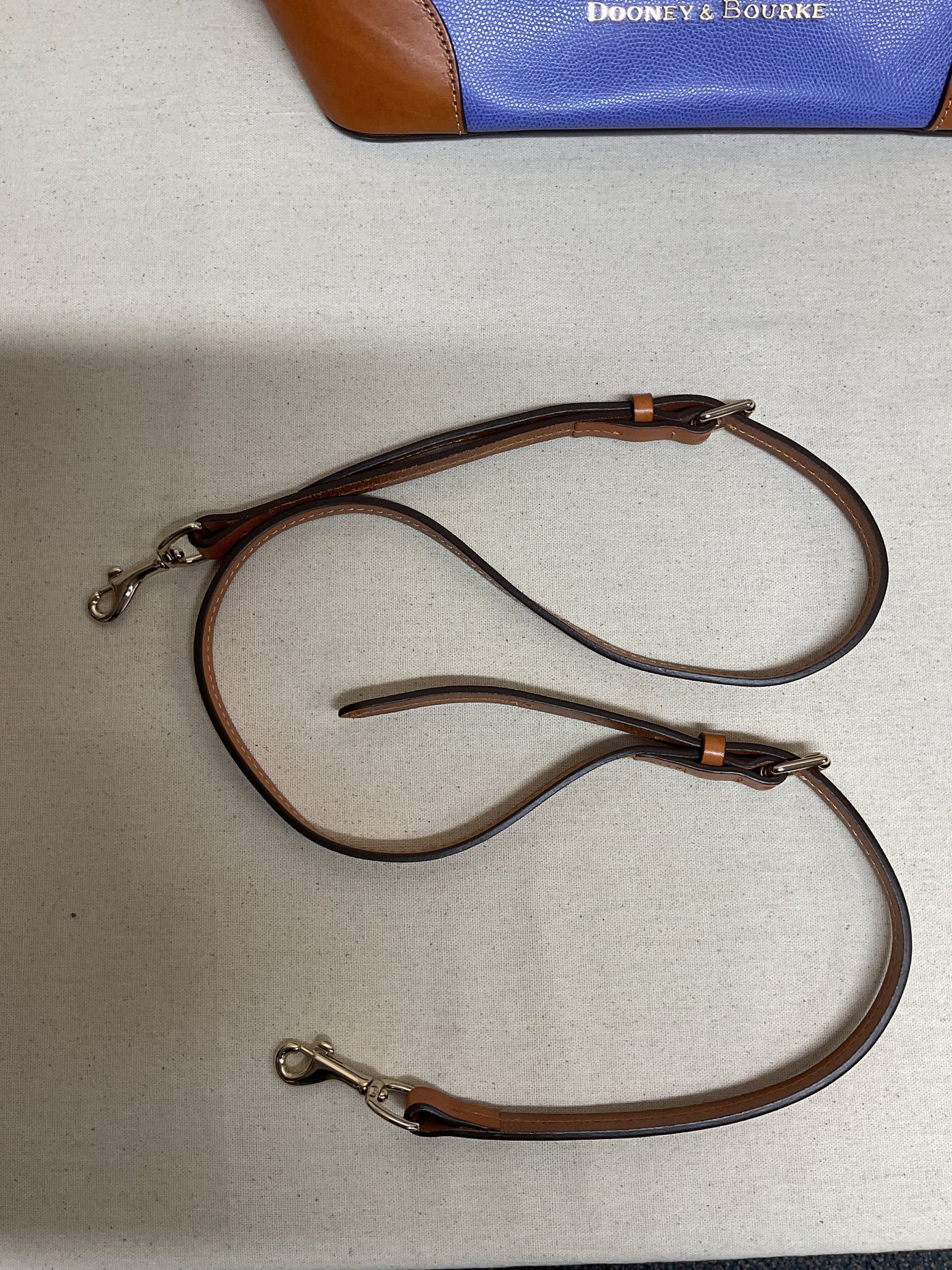 Handbag Designer By Dooney And Bourke In Brown & Purple, Size:Large