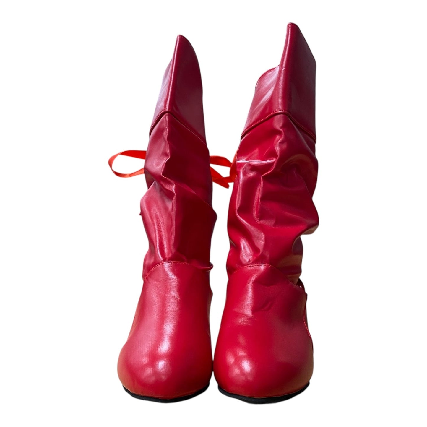 BOOTS MID-CALF HEELS by CLOTHES MENTOR In RED, Size: 10.5
