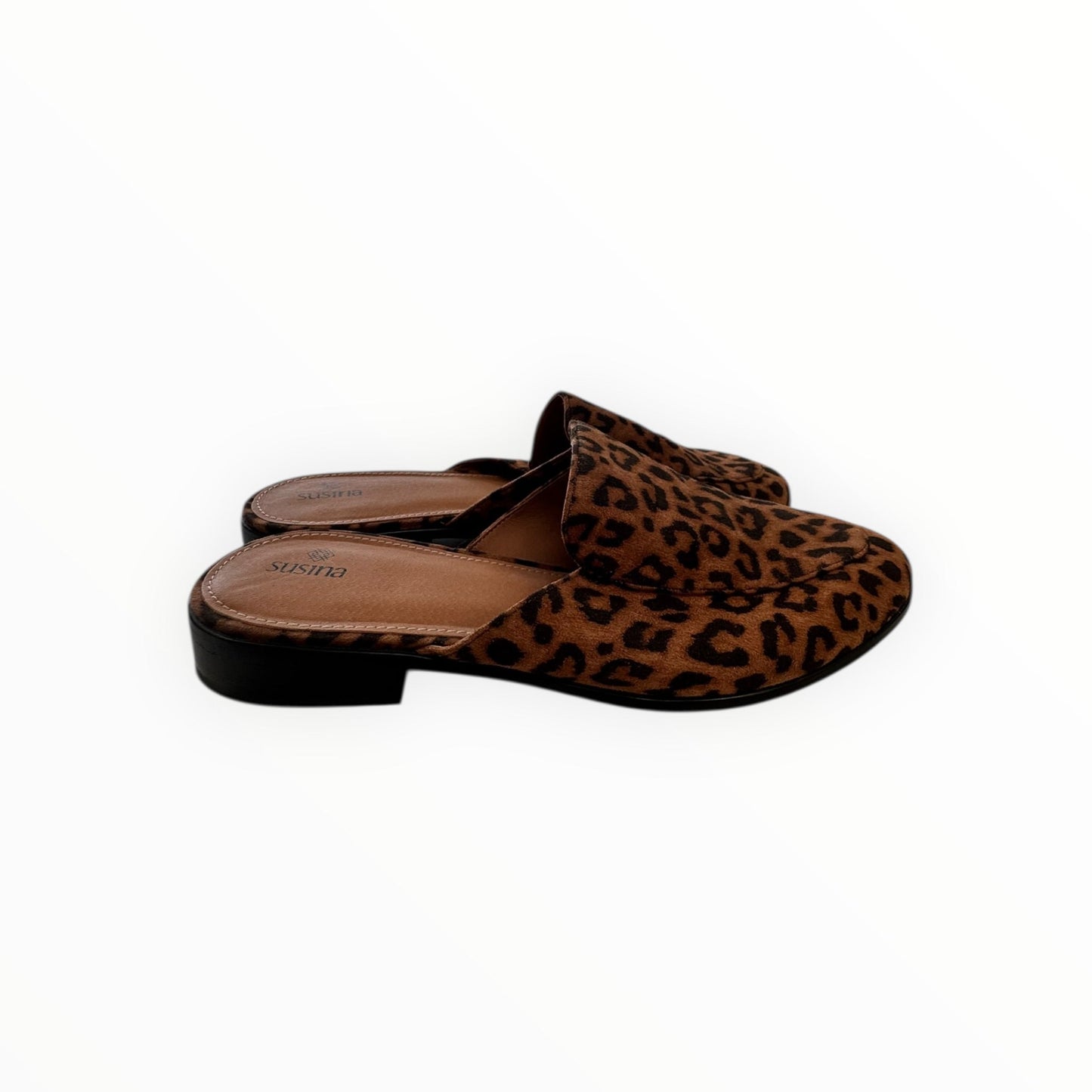 Shoes Flats By Susina In Animal Print, Size:11