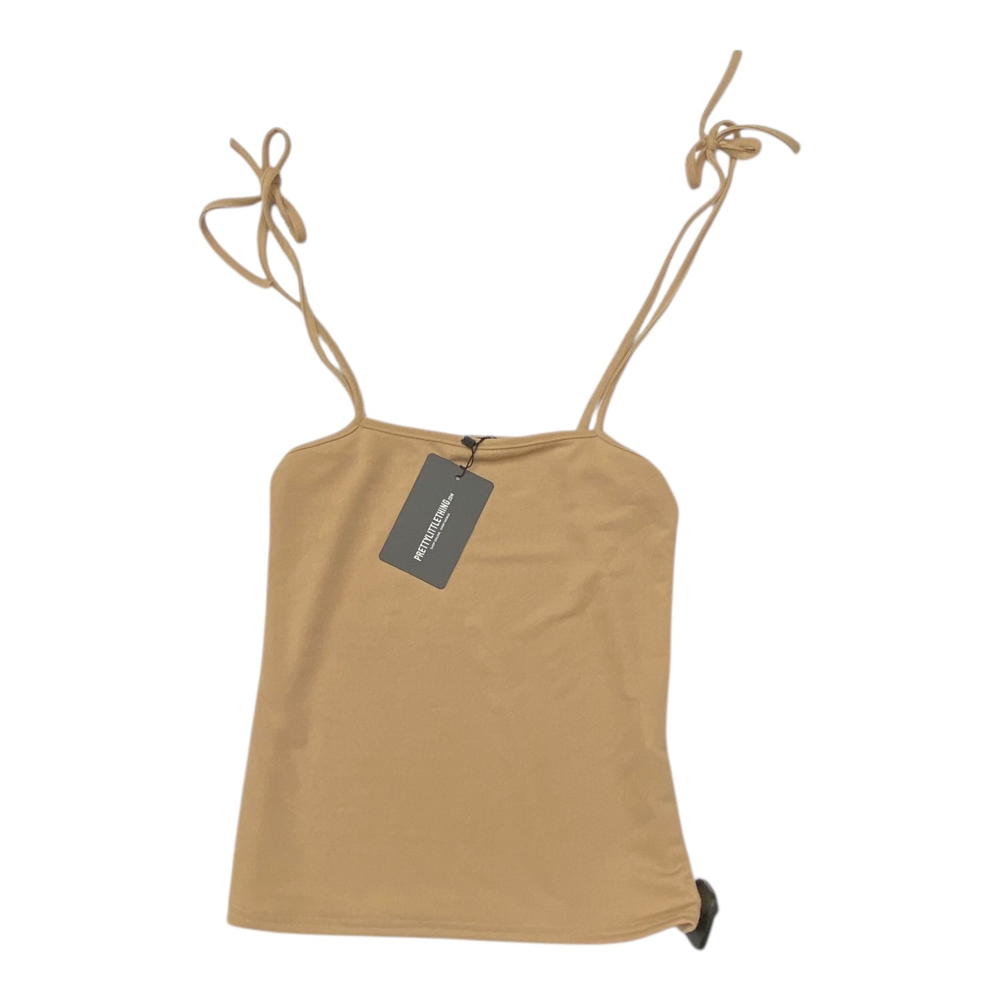 Top Sleeveless By Pretty Little Thing In Beige, Size:Xs