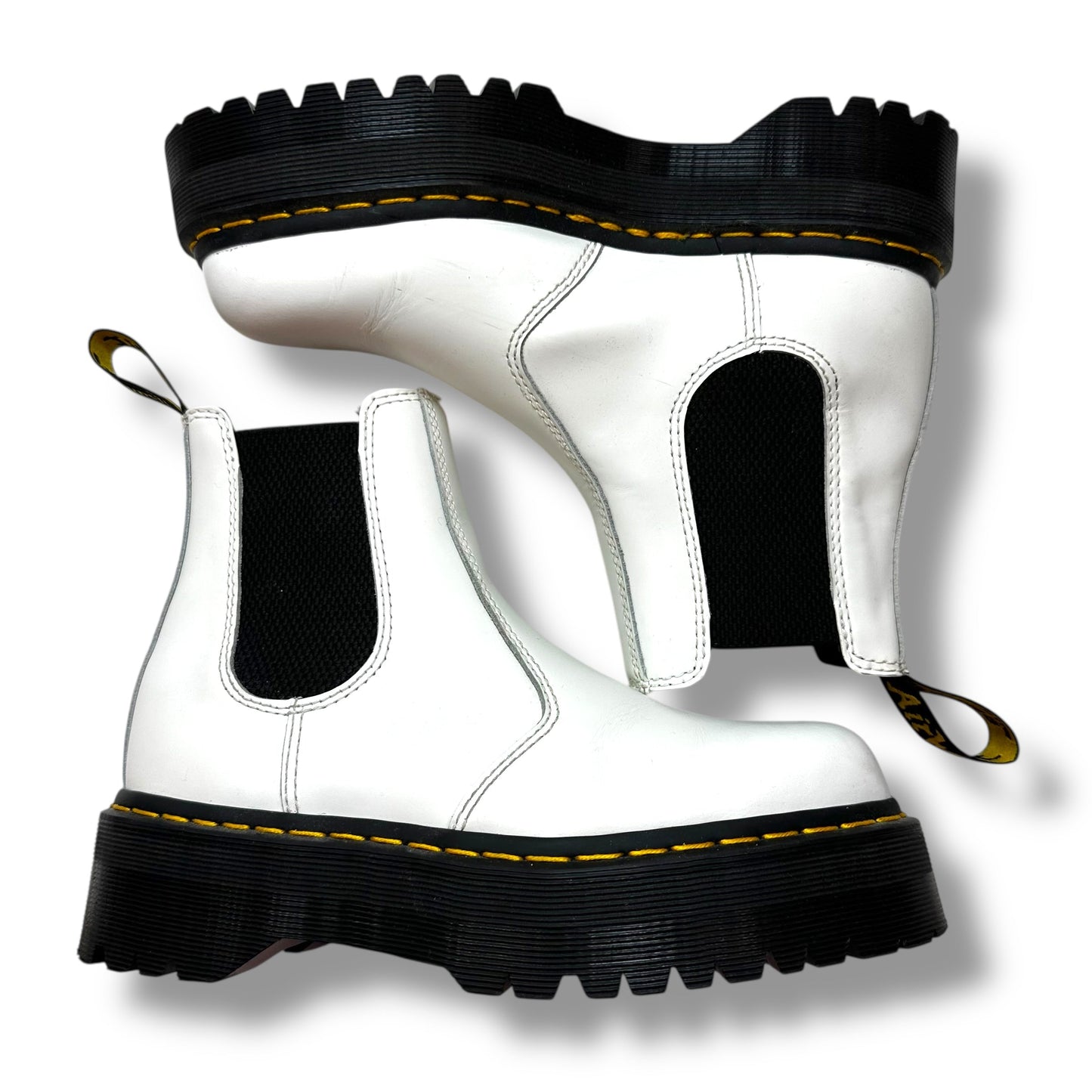 Boots Combat By Dr Martens In White, Size: 8