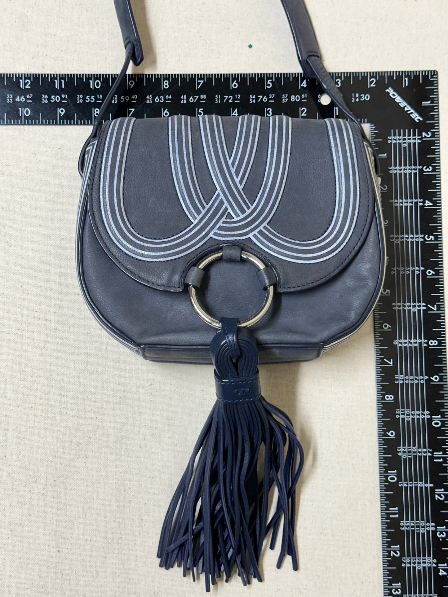 Crossbody Designer By Tory Burch In Navy, Size:Small