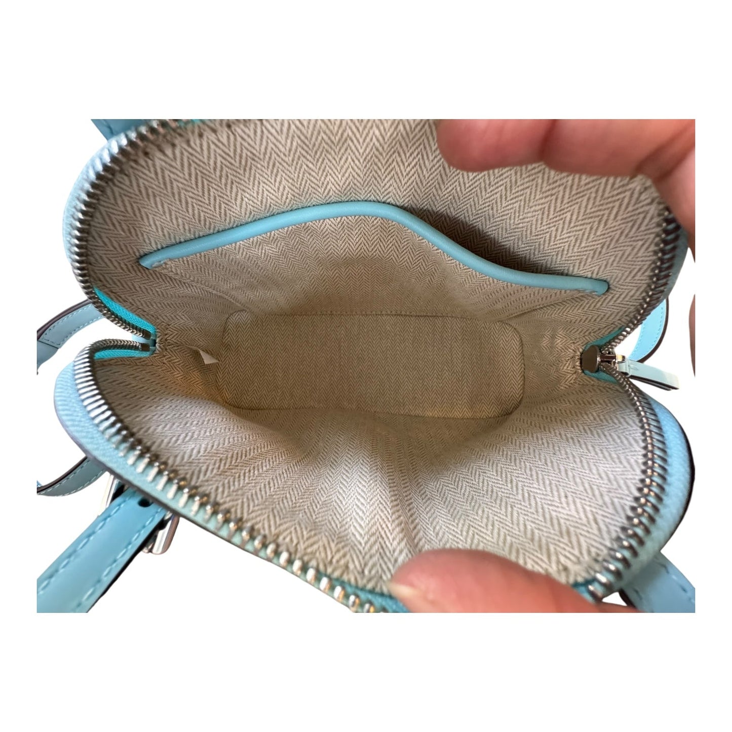 Handbag Designer By Tory Burch In Baby Blue, Size:Small