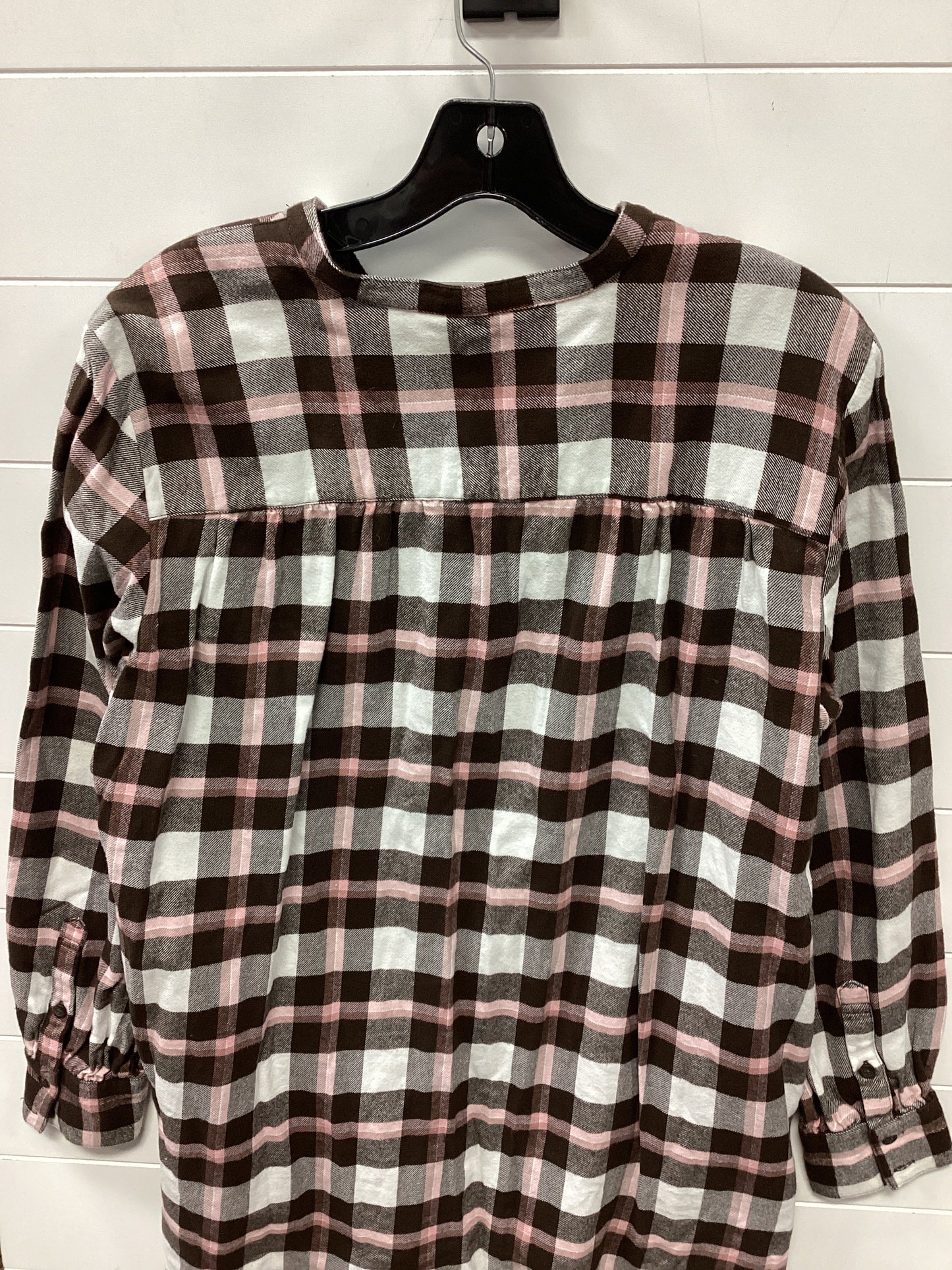 Top Ls By Lands End In Brown & White, Size:L