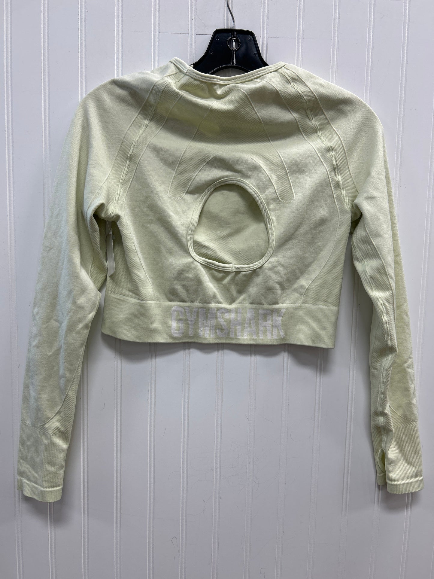 Athletic Top Ls Crewneck By Gym Shark In Yellow, Size:Xl