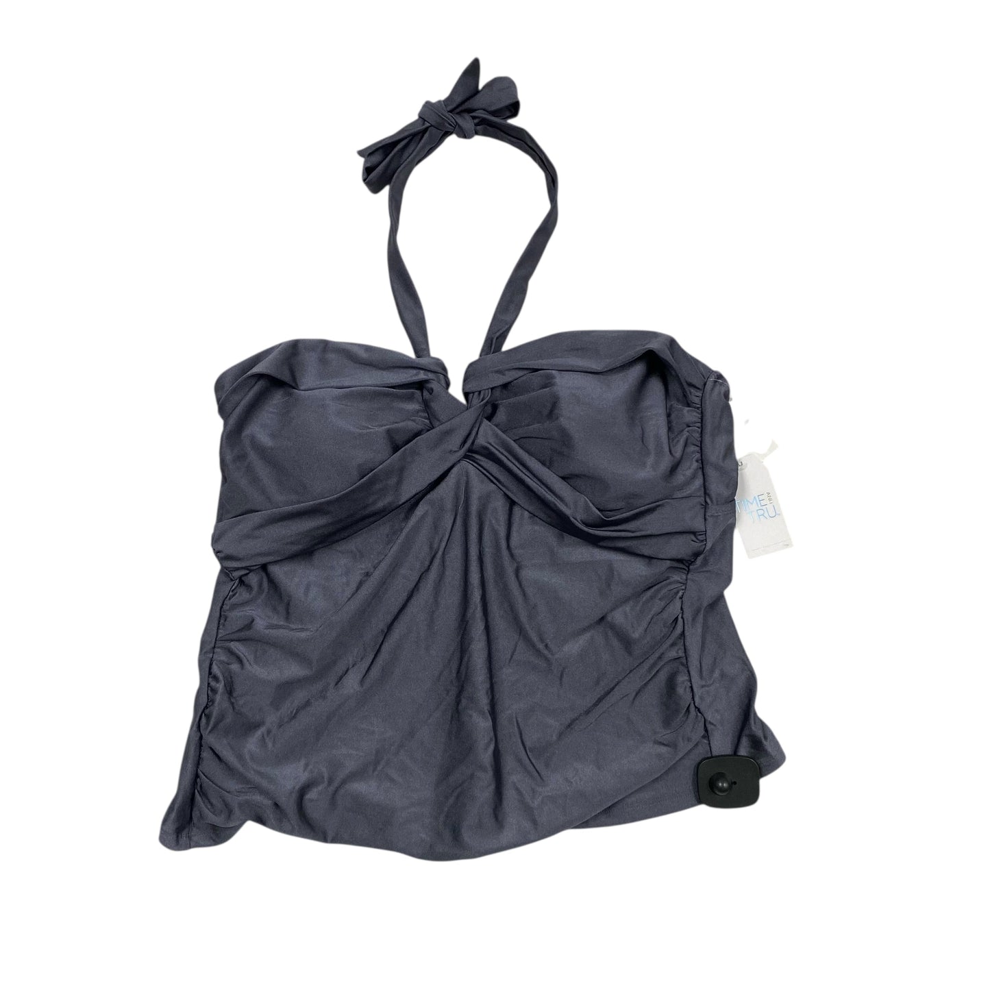 Swimsuit Top By Time And Tru In Blue, Size:Xl