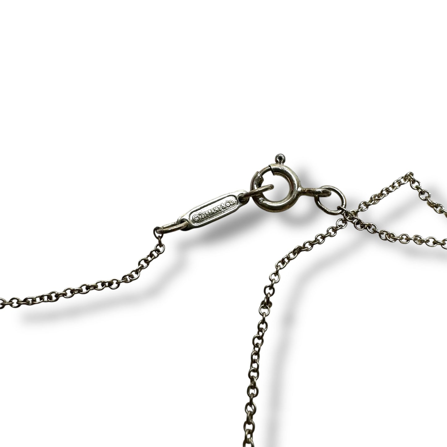 Double loop Sterling silver Necklace Luxury Designer By Tiffany And Company