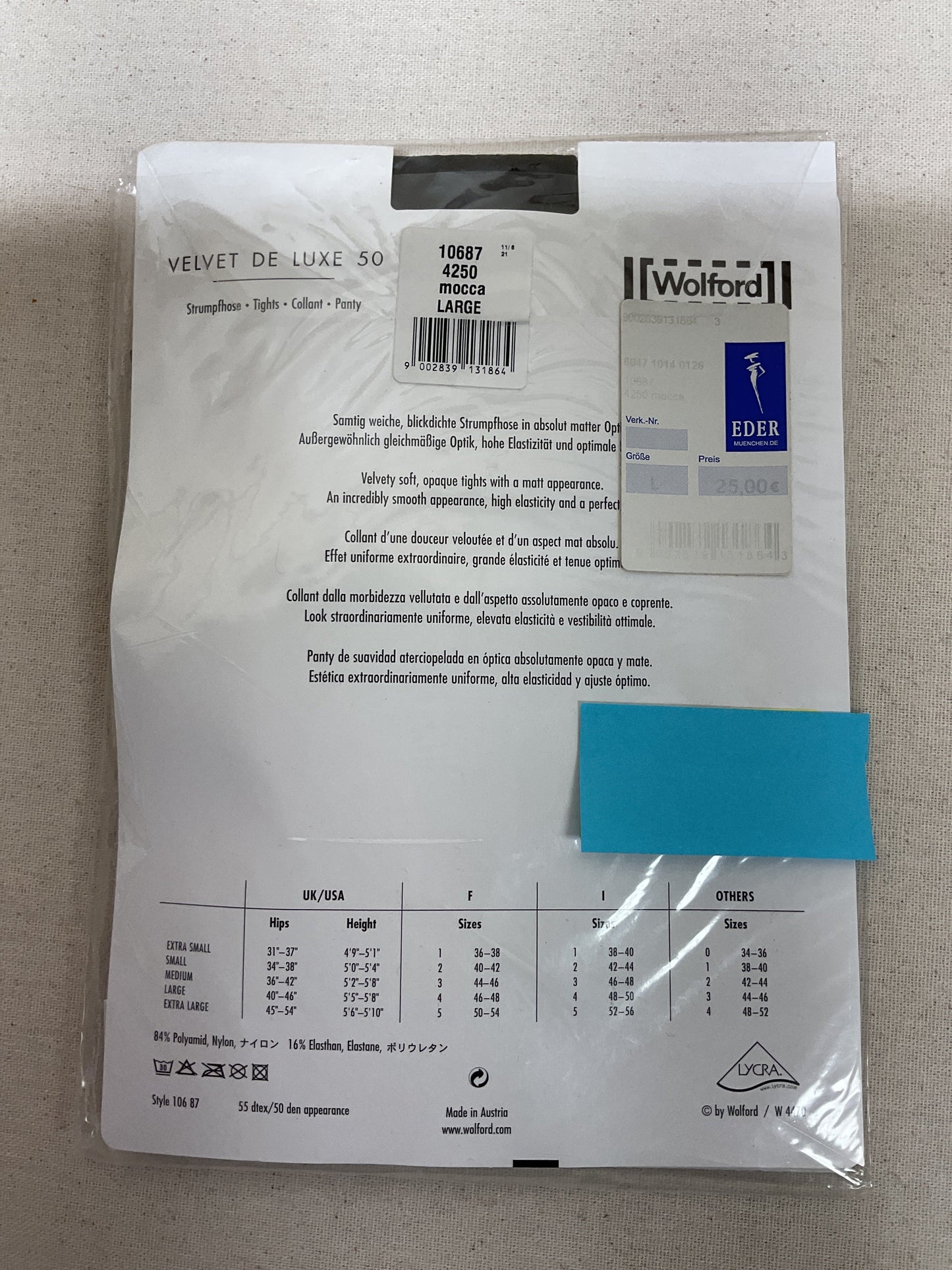 Tights By Cma In Black, Size:L