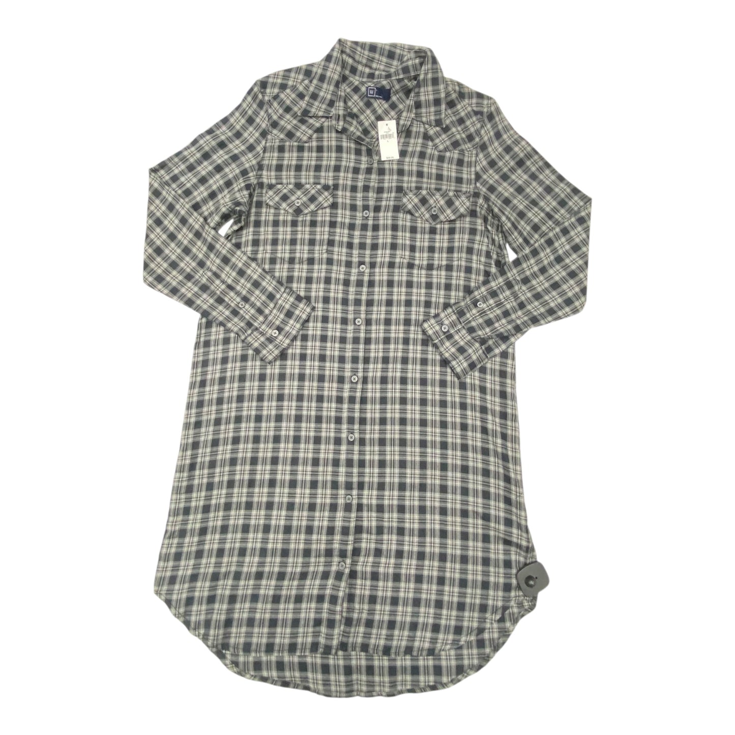Dress Casual Midi By Gap In Plaid Pattern, Size:L