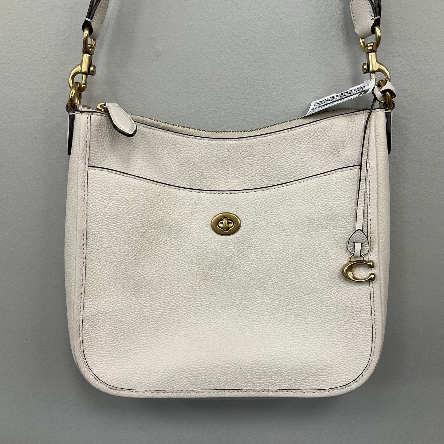 Crossbody Designer By Coach In Cream, Size:Small