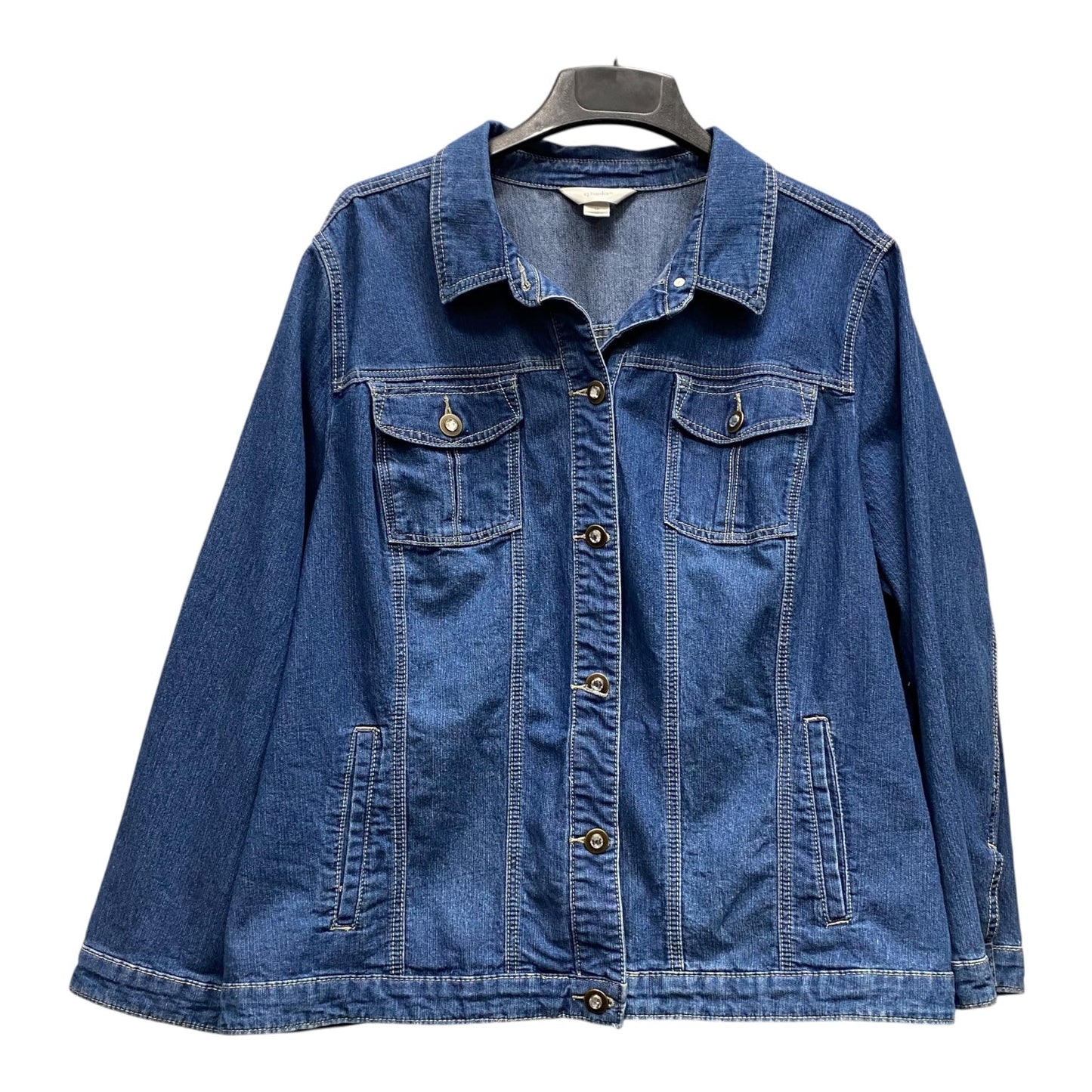 Jacket Denim By Cj Banks In Blue, Size:3X