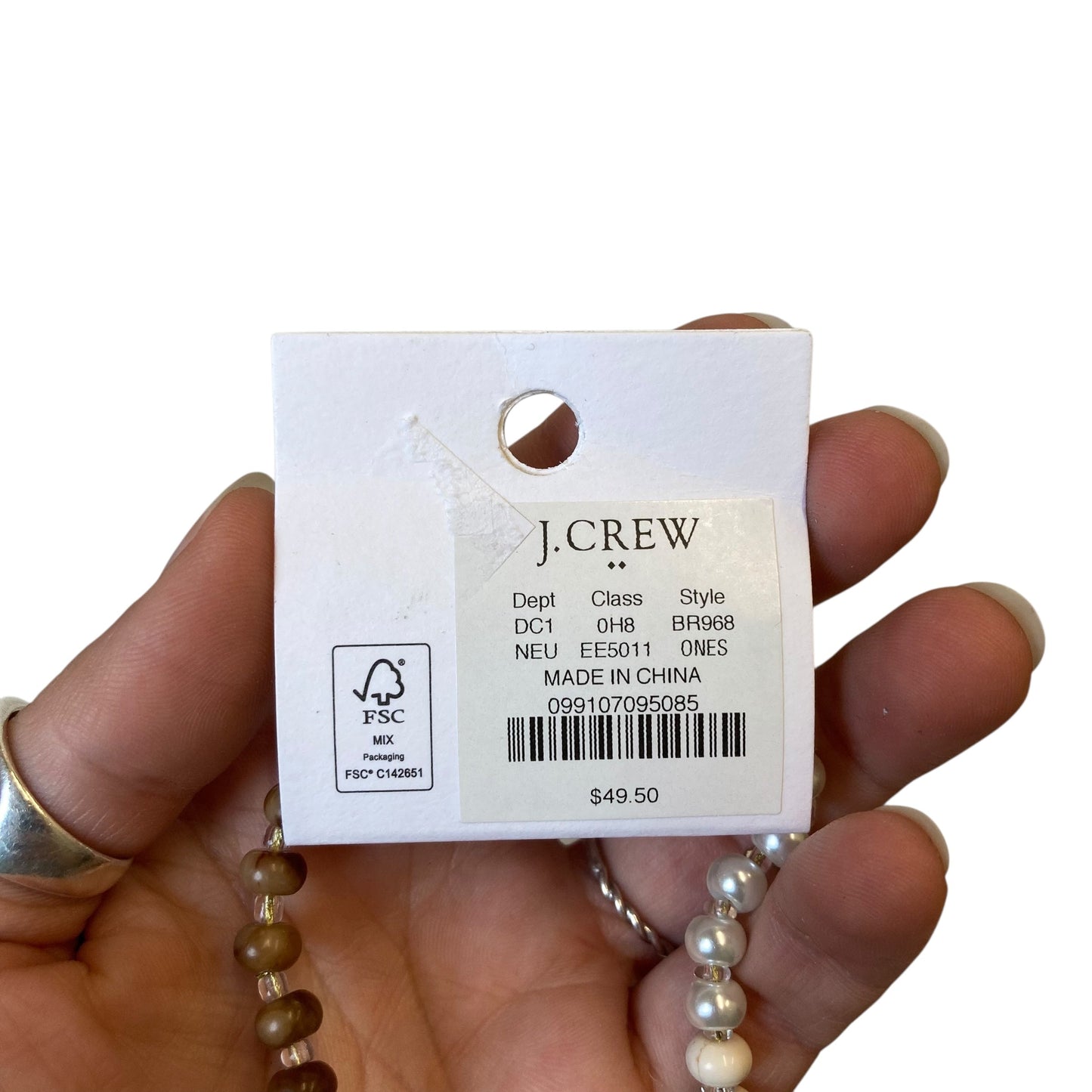 Necklace Other By J. Crew In Brown & Cream
