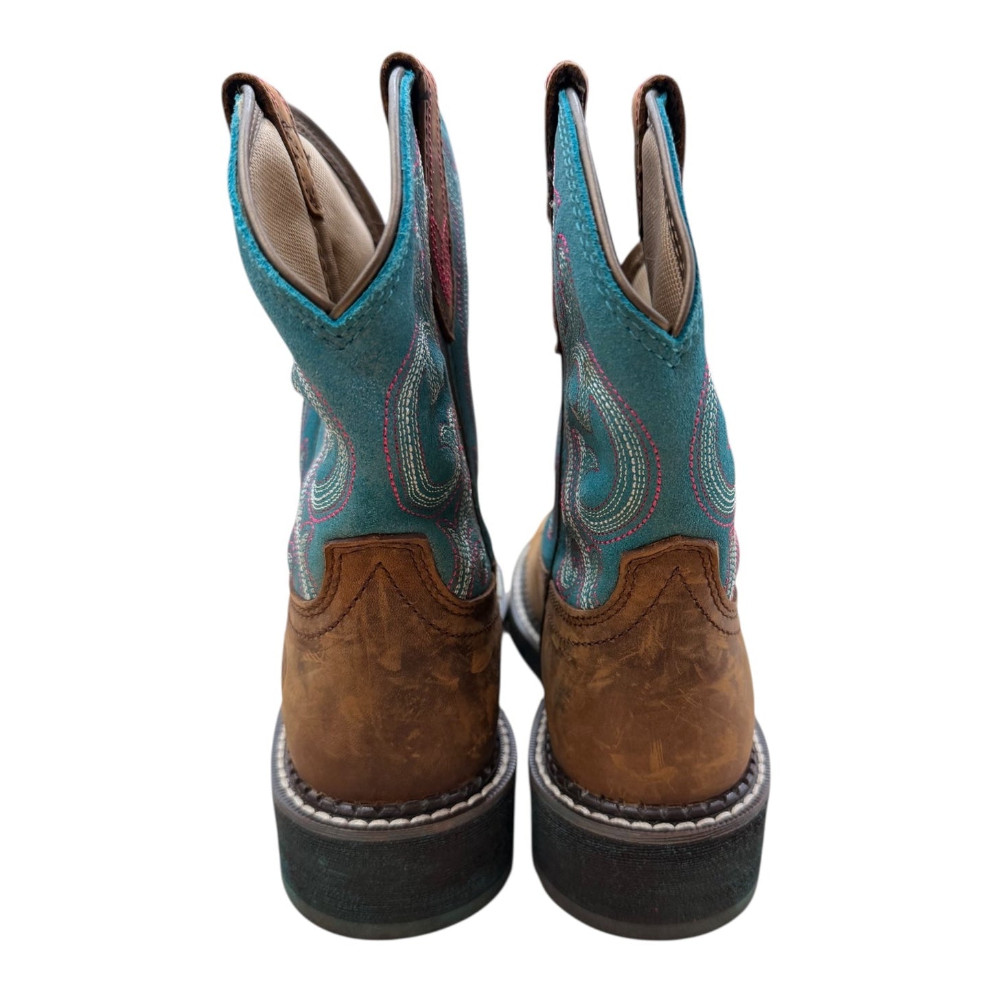 Boots Western By Ariat In Blue & Brown, Size:7