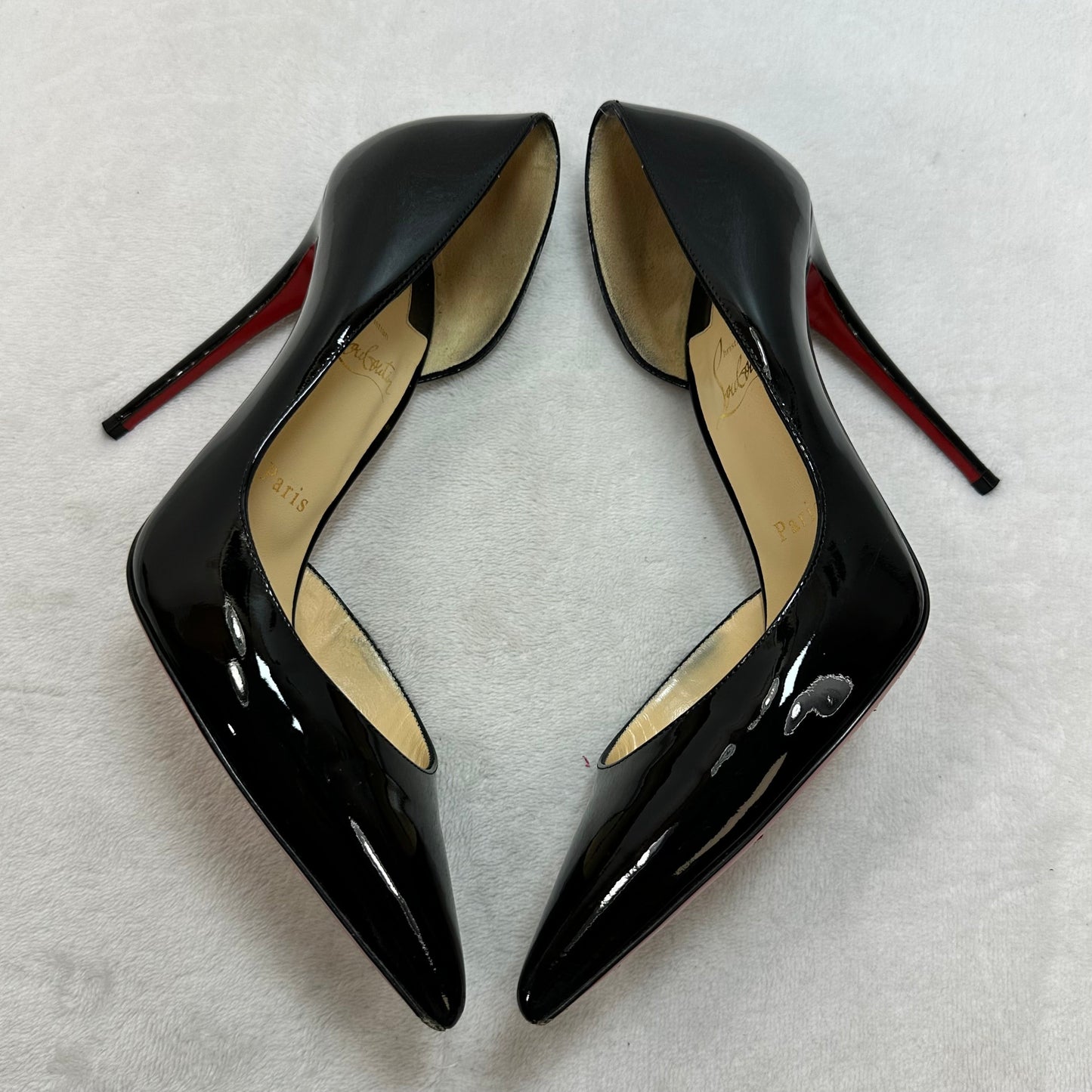 Shoes Luxury Designer By Christian Louboutin In Black, Size: 39