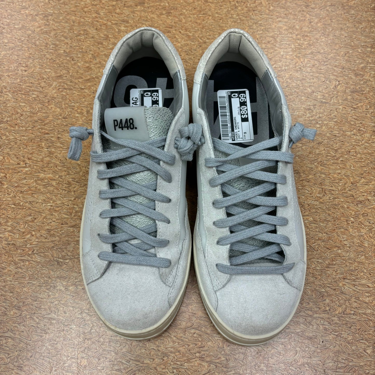 SHOES SNEAKERS by P448 In GREY & WHITE, Size: 9