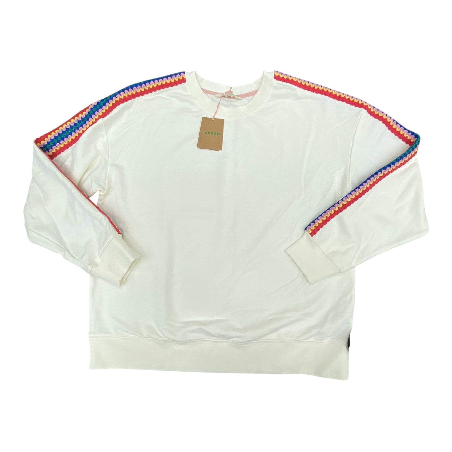Sweatshirt Crewneck By Boden In Cream, Size:M