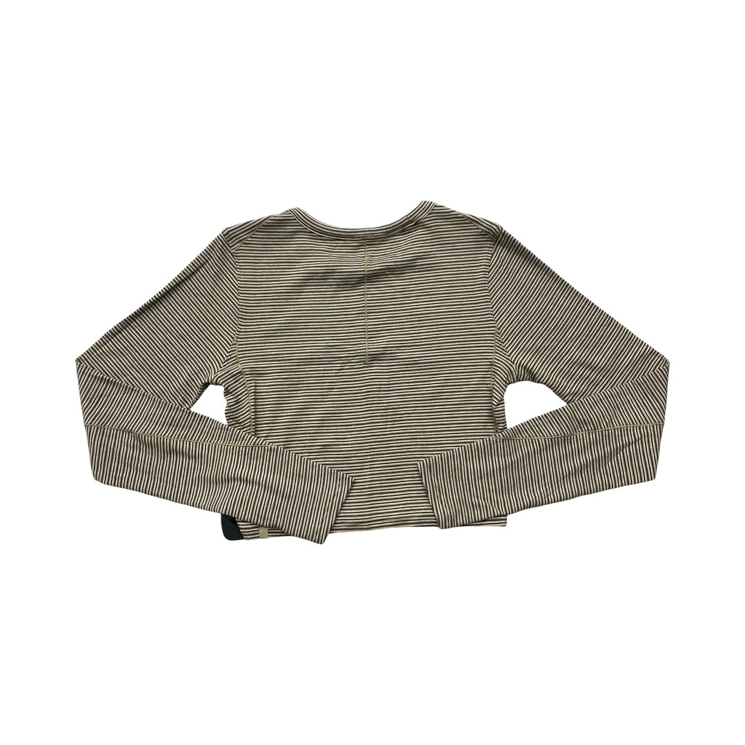 Athletic Top Ls Crewneck By Lululemon In Striped Pattern, Size:S