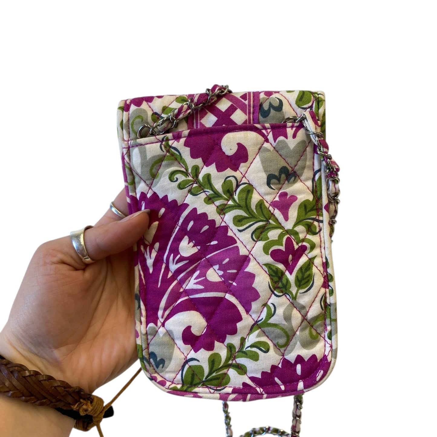 Crossbody By Vera Bradley In Green & Purple, Size:Small