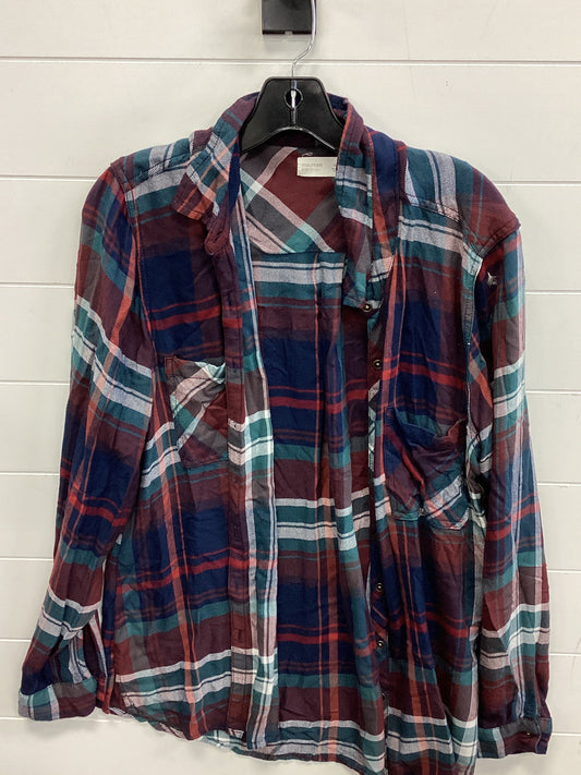 Top Ls By Maurices In Plaid Pattern, Size:Xl