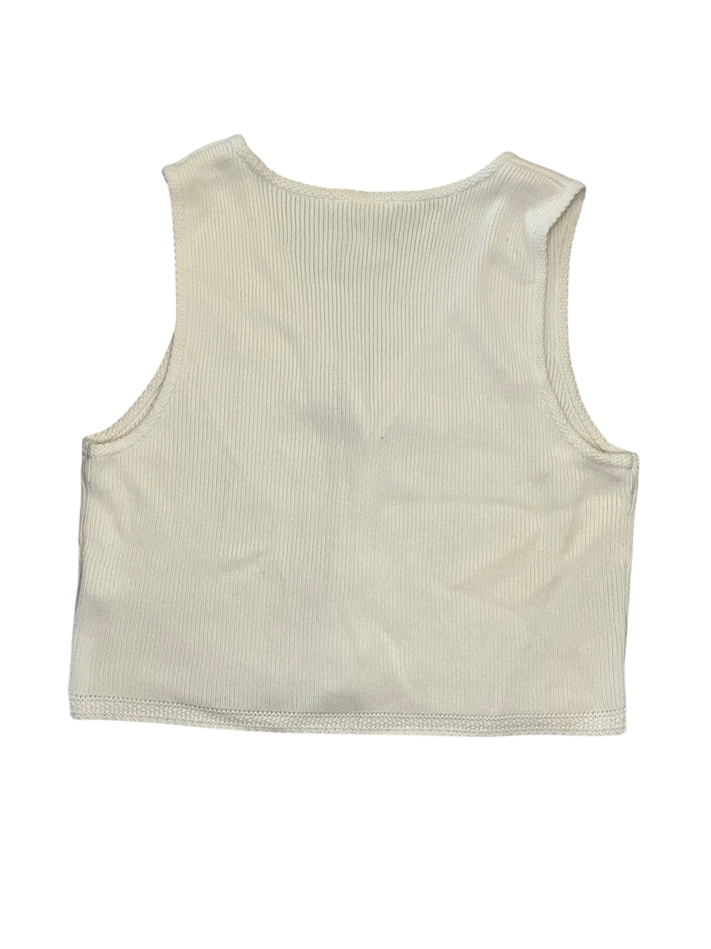 Vest Sweater By Abercrombie And Fitch In Cream, Size:Xxl