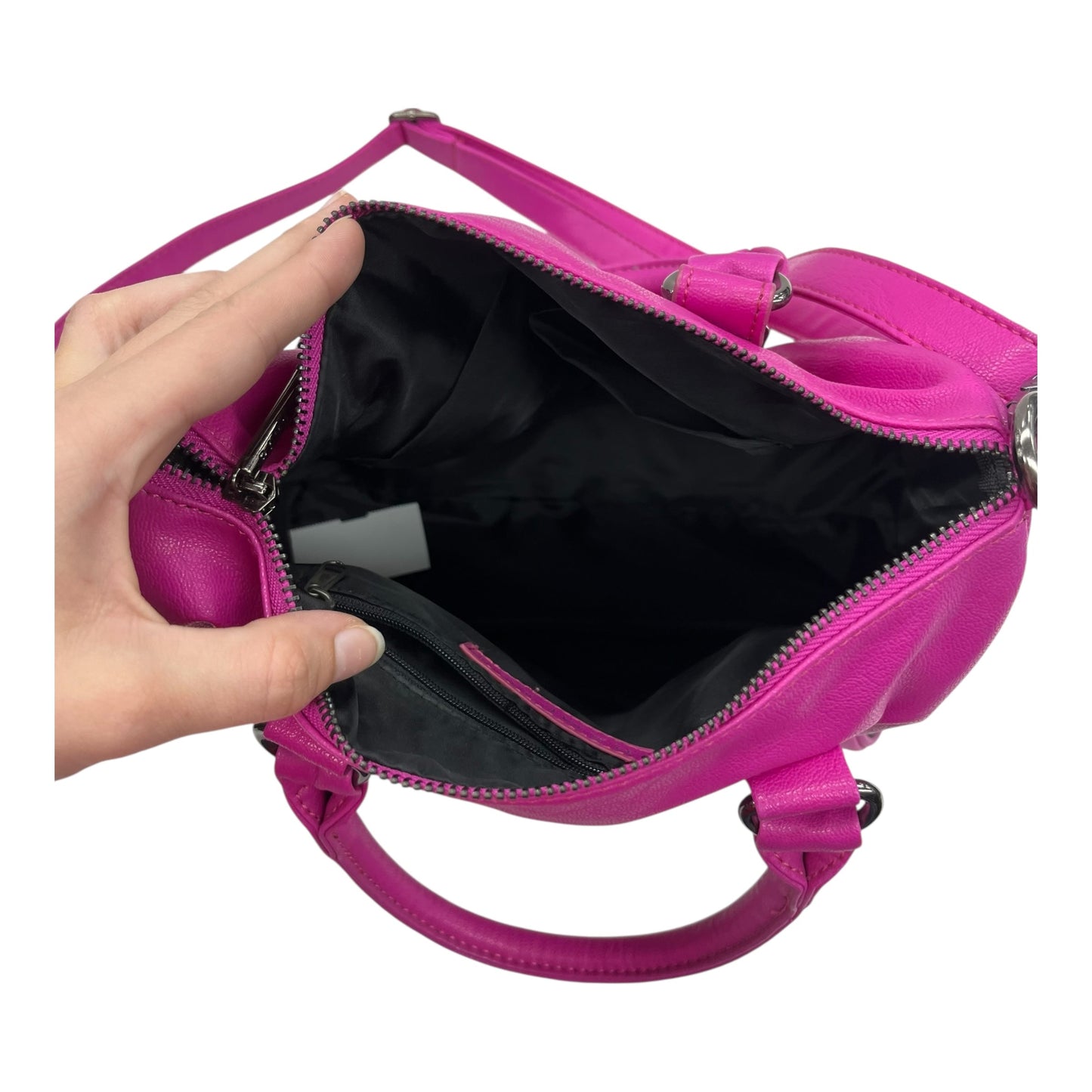 Handbag By Rampage In Black & Pink, Size:Medium