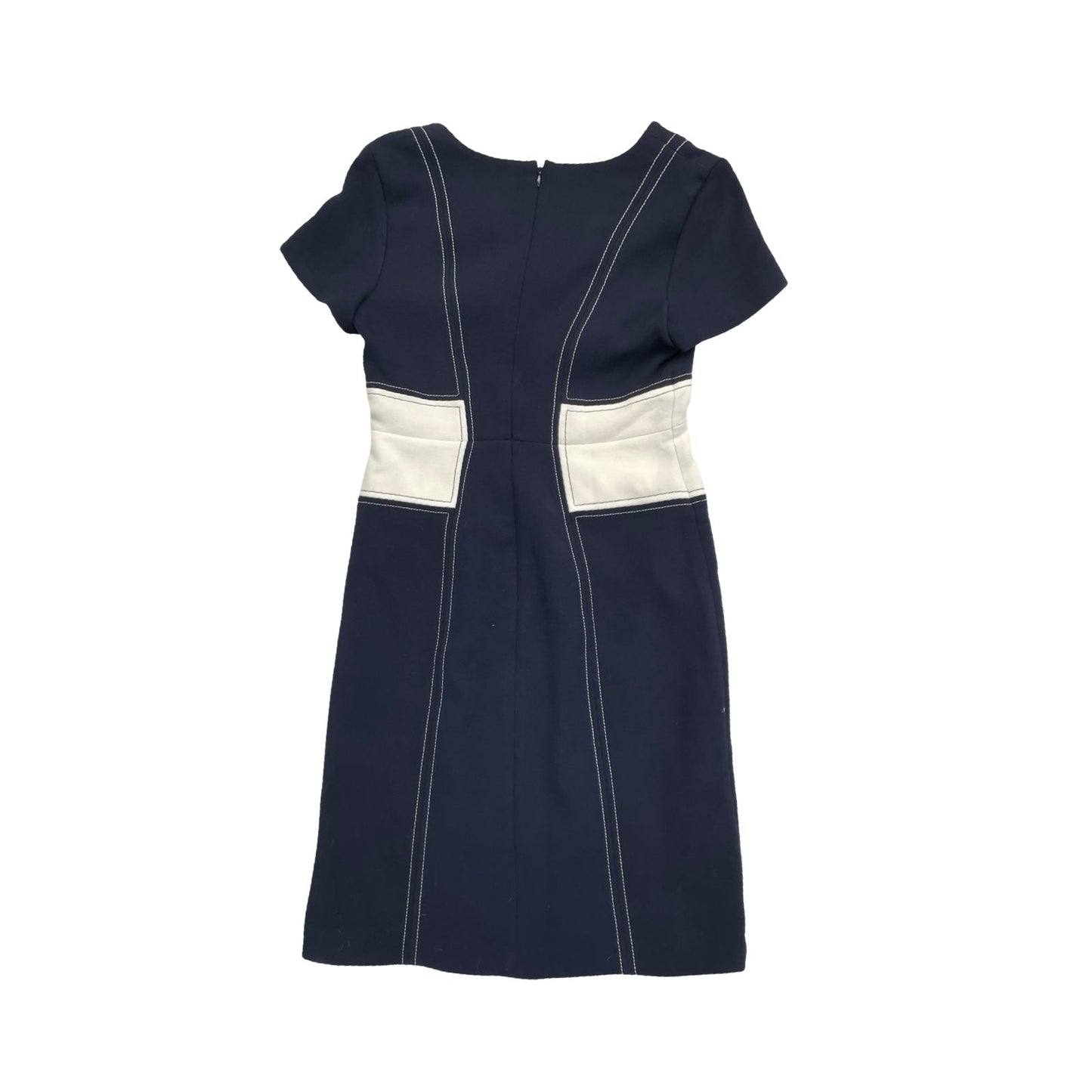 Dress Work By Ann Taylor In Orange & White, Size:4