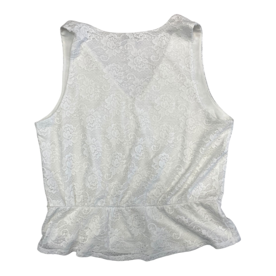 Top Sleeveless By White House Black Market In White, Size:Xl