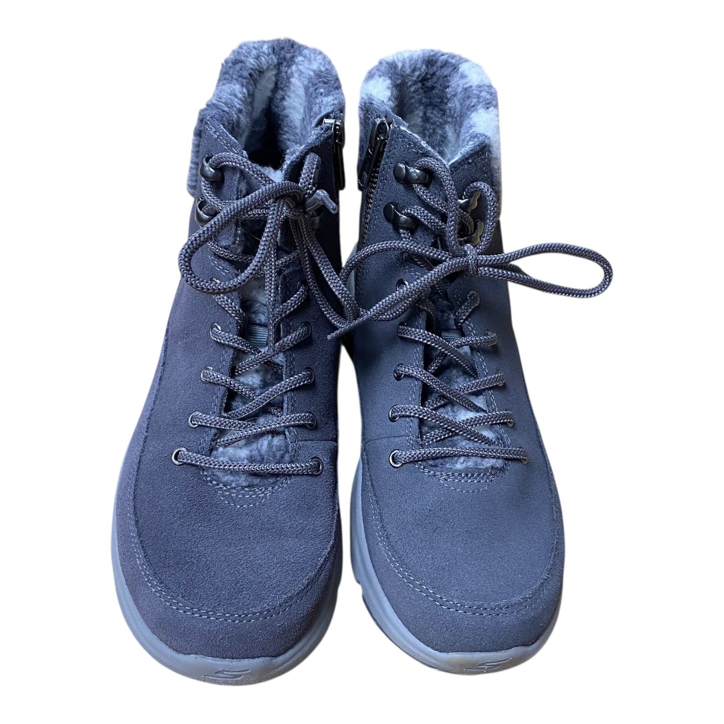 Boots Ankle Flats By Skechers In Grey, Size:8