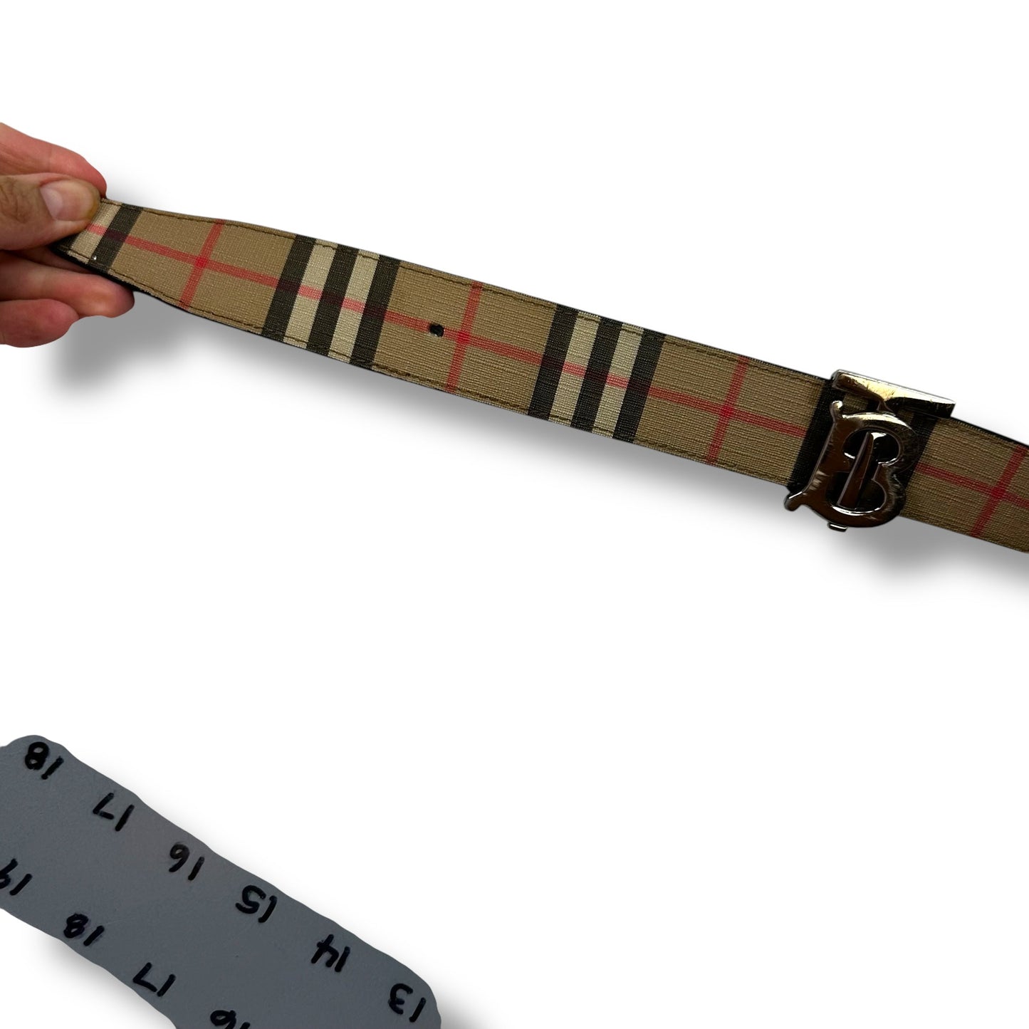 Reversible Belt Luxury Designer By Burberry Size 34/85
