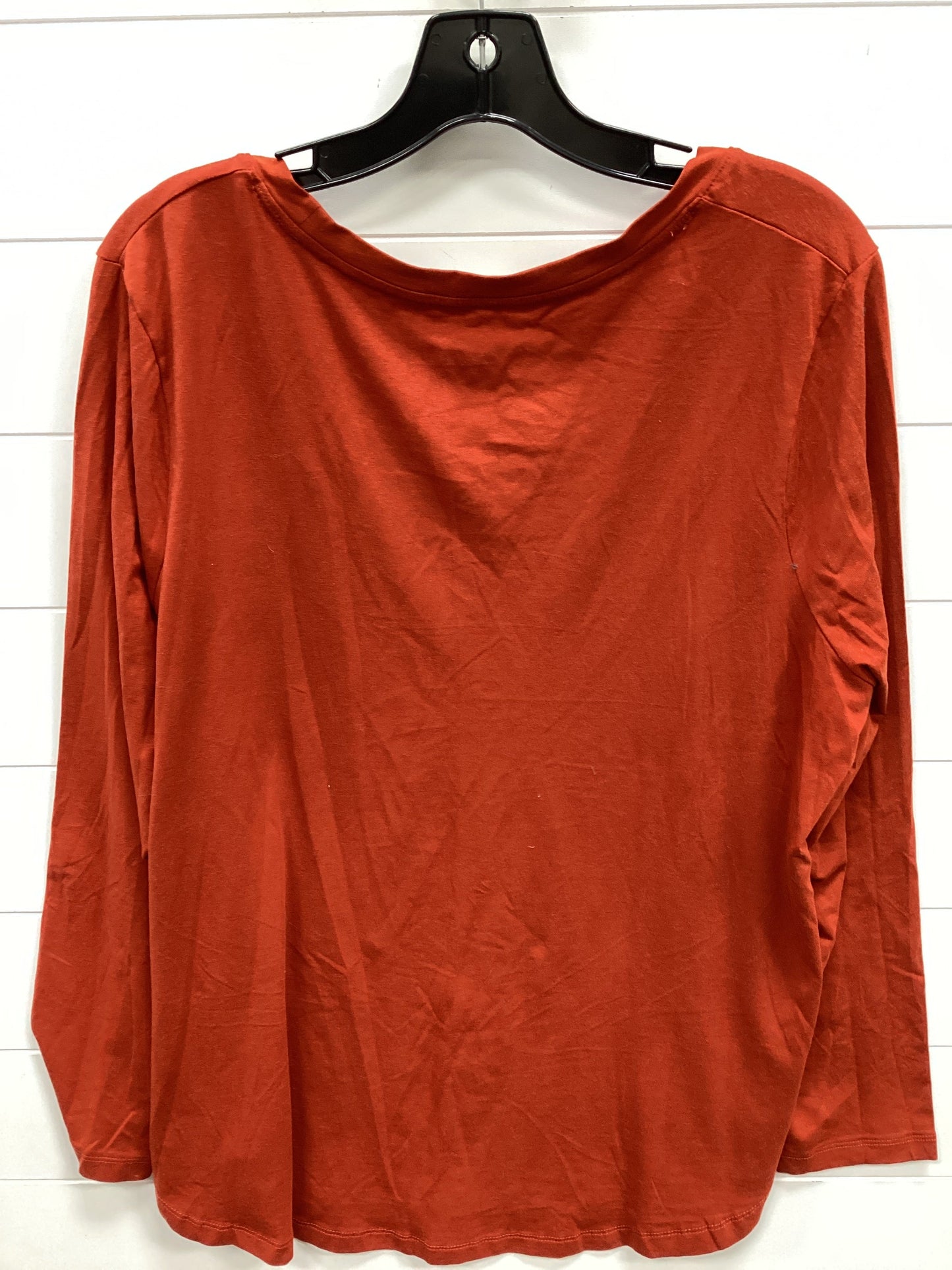 Top Ls Basic By Ava & Viv In Orange, Size:1X