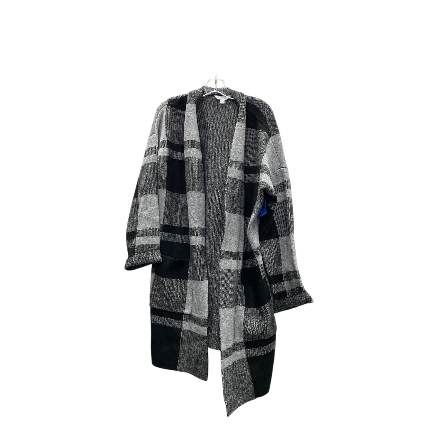 Sweater Cardigan By Time And Tru In Black & Grey, Size:Xl