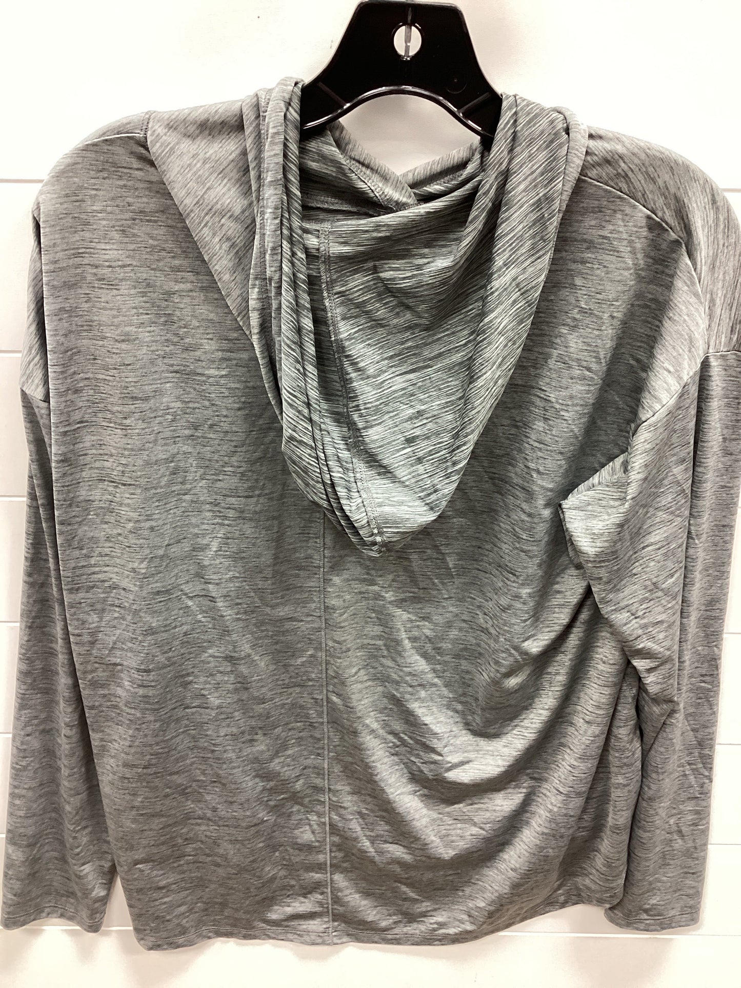 Athletic Top Ls Hoodie By Eddie Bauer In Grey, Size:M